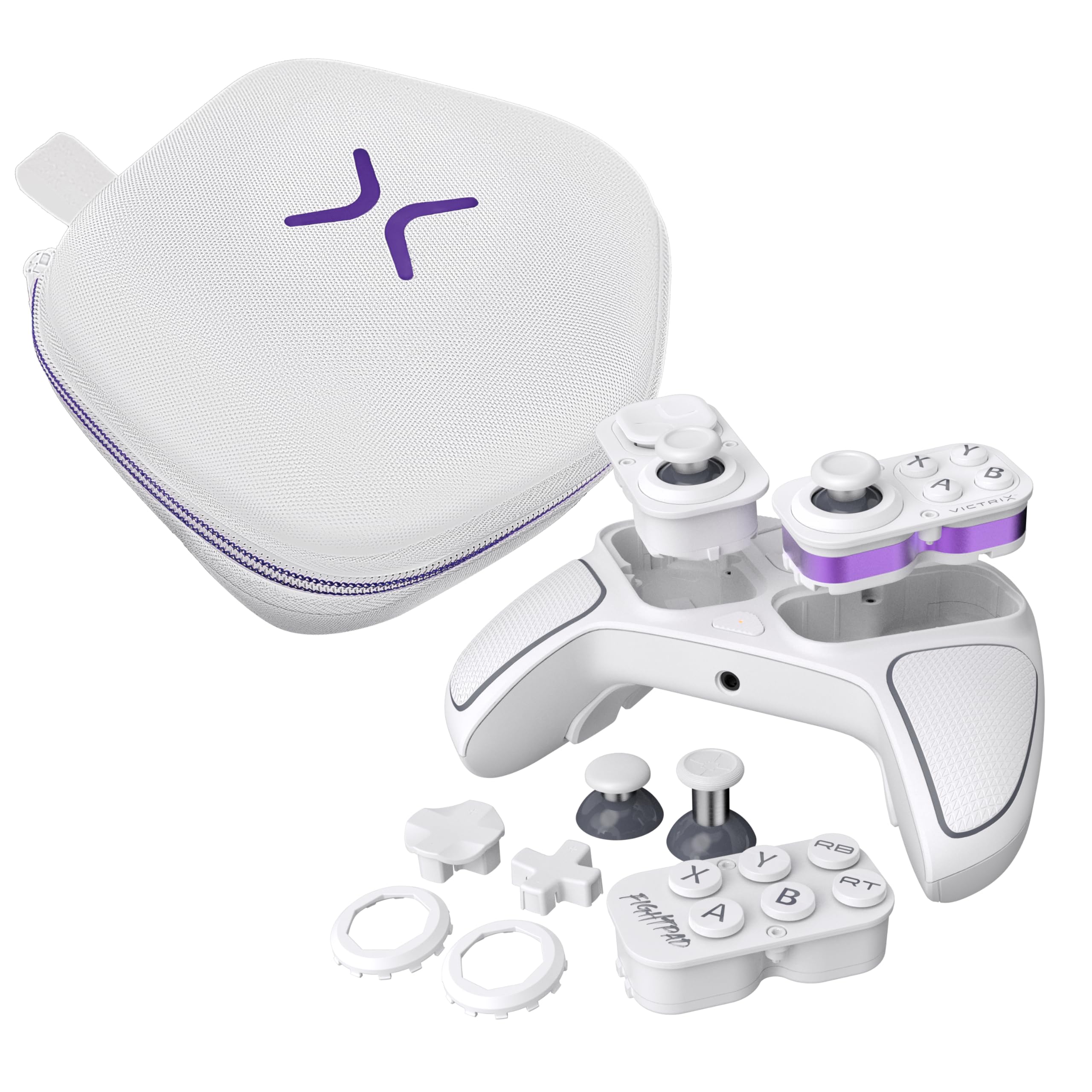 Turtle Beach Victrix Pro BFG Reloaded Bianco Controller da gaming modulare wireless per Xbox Series X|S, Xbox One e Windows PC, Bluetooth, modulo Fightpad, con licenza ufficiale Xbox.