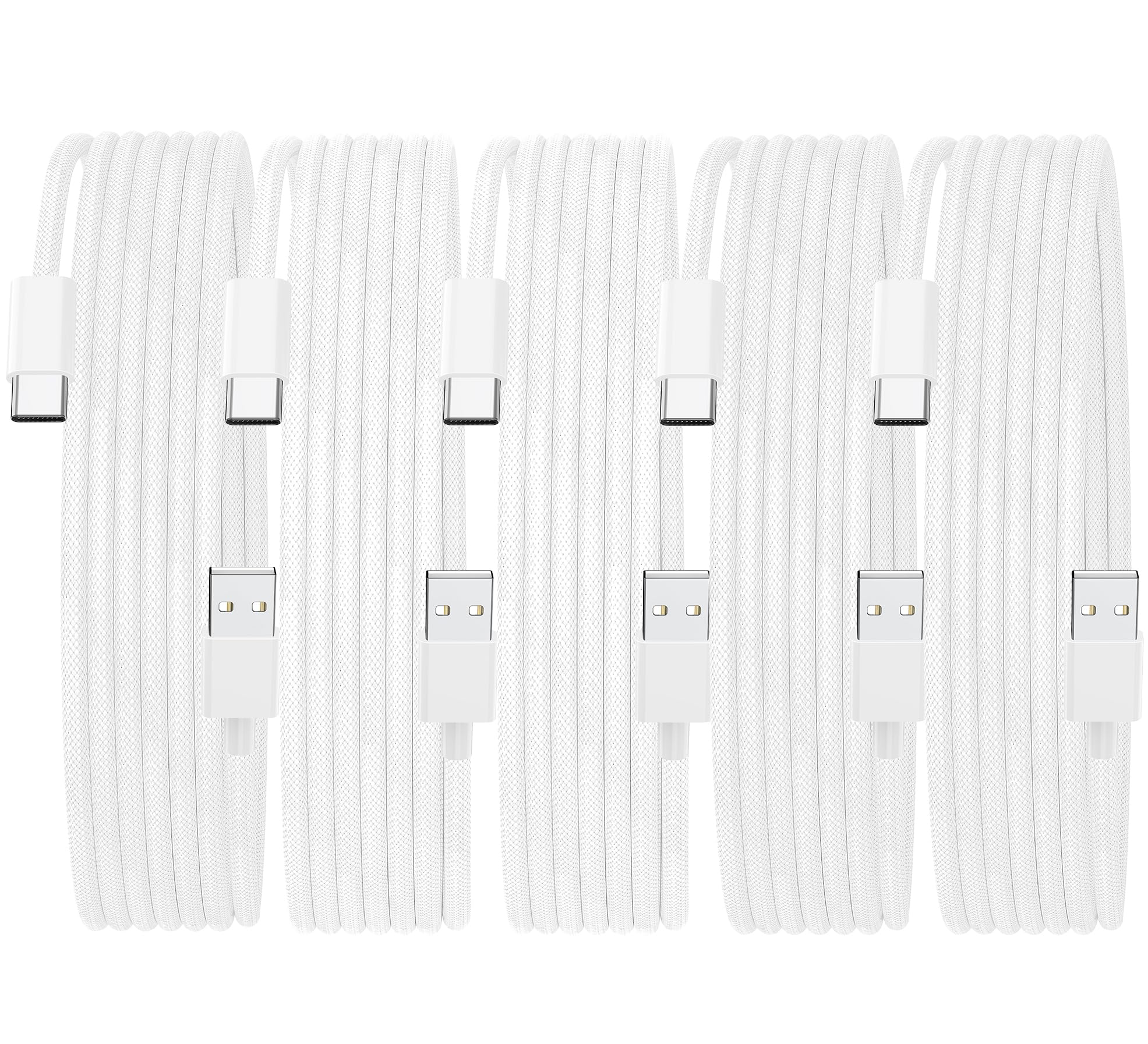 【Apple MFi Certified】iPhone 17 Charger Cable, Linocell 5Pack USB A to Type C 60W Fast Charging Cord USB Type C Braided Cable for iPhone 17/17 Air/17