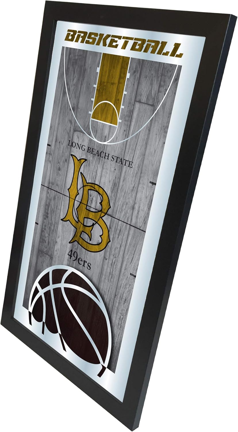 Holland Bar Stool Co. Long Beach State University 15" x 26" Basketball Mirror Art, Black