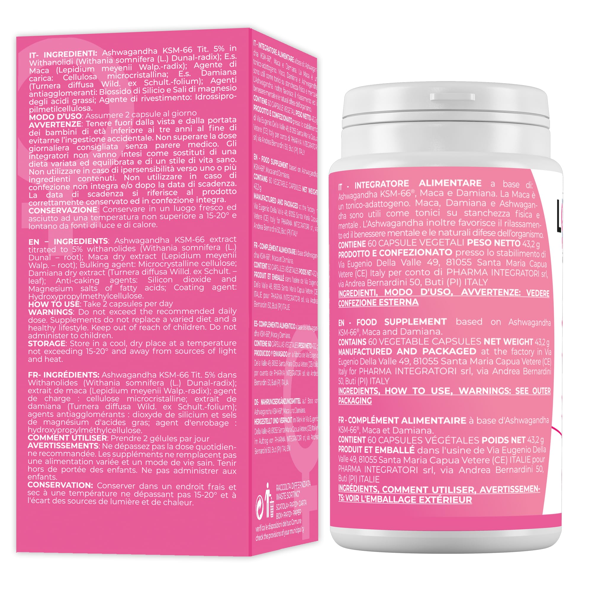 Integratore Donna Capsule - Integratore Alimentare Donna Multivitaminico con Estratti Vegetali - Formula Naturale - 60 Capsule Uso Quotidiano