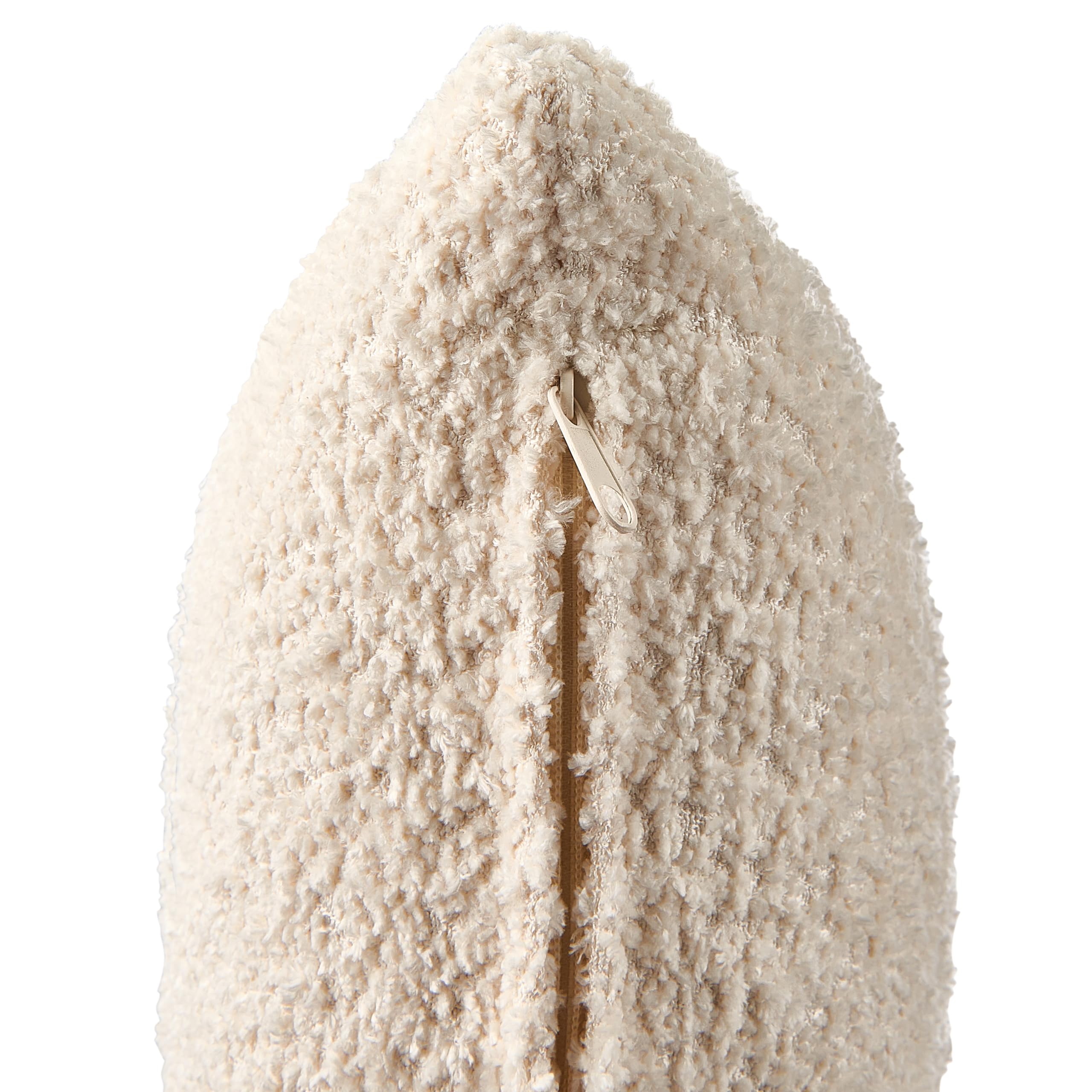 Beliani Sessel Bouclé Creme weiß mit schwarzen Beinen gepolstert niedriges Design Jamsa