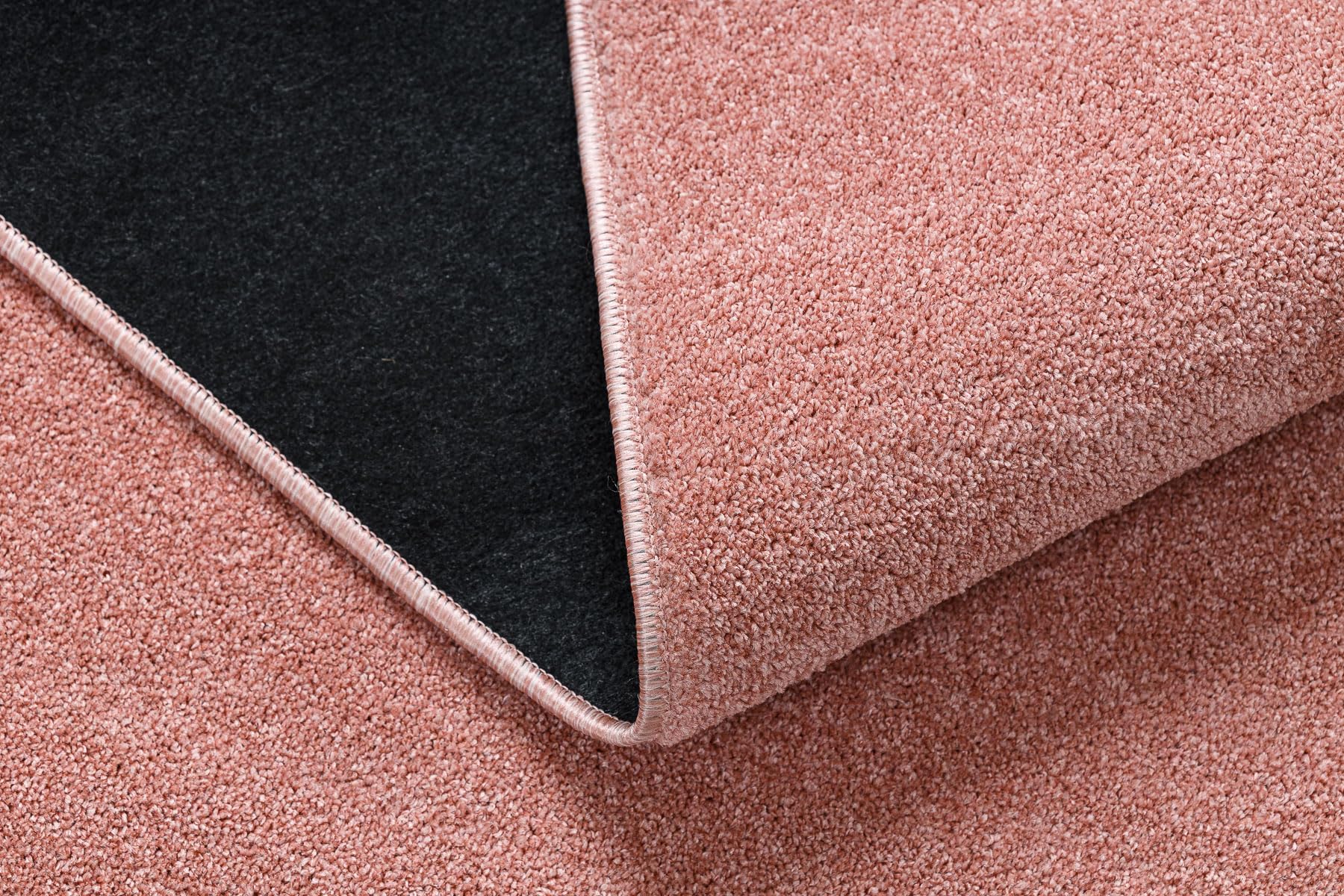 rugsx Eton Plus Tapis pour Salon et Chambre Rose poudré 200x200 cm