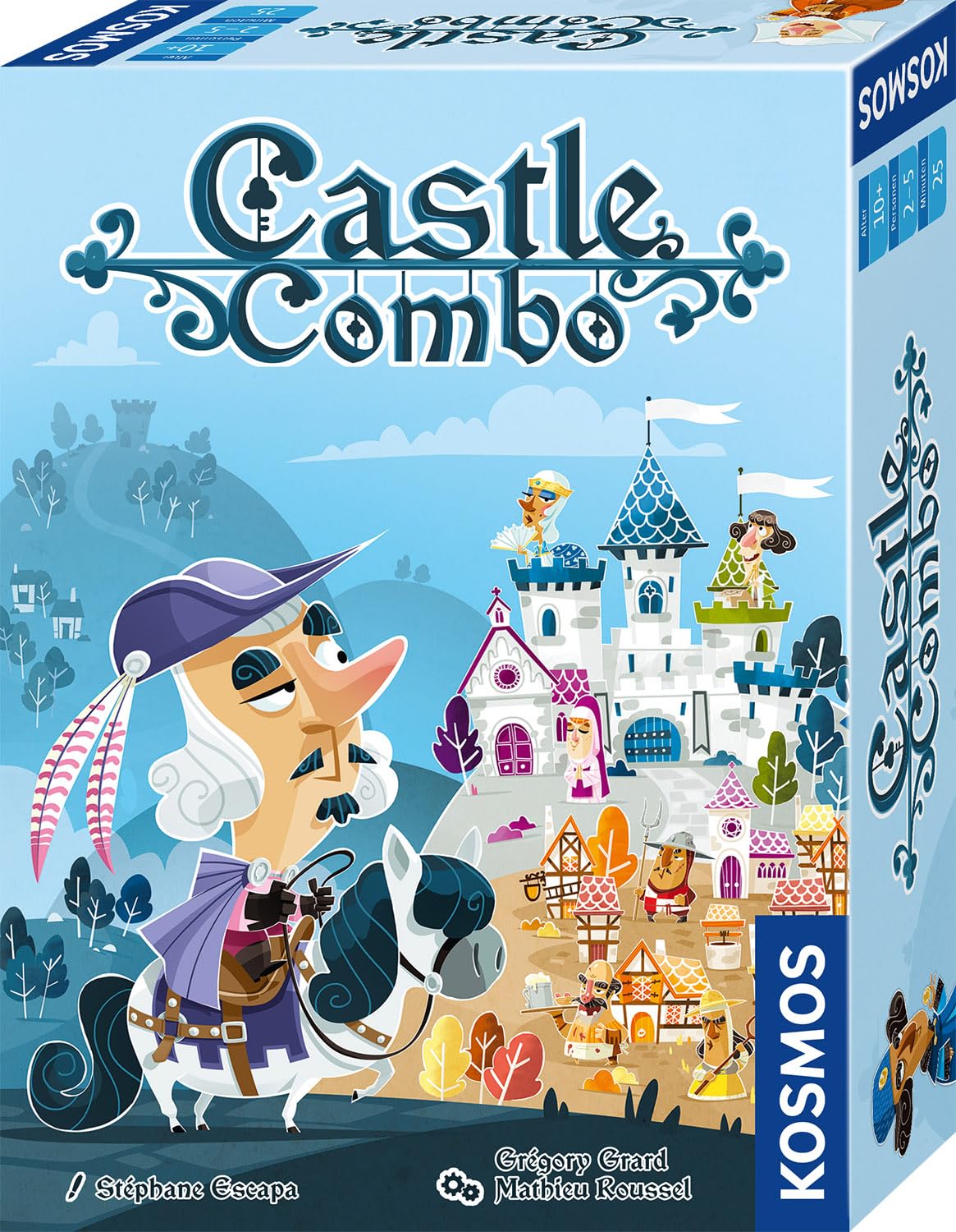Kosmos 685393 Castle Combo, German Edition, Card Game for 2-5 People from 10 Years, Tactical and Fast Game with High Replay Stimulus