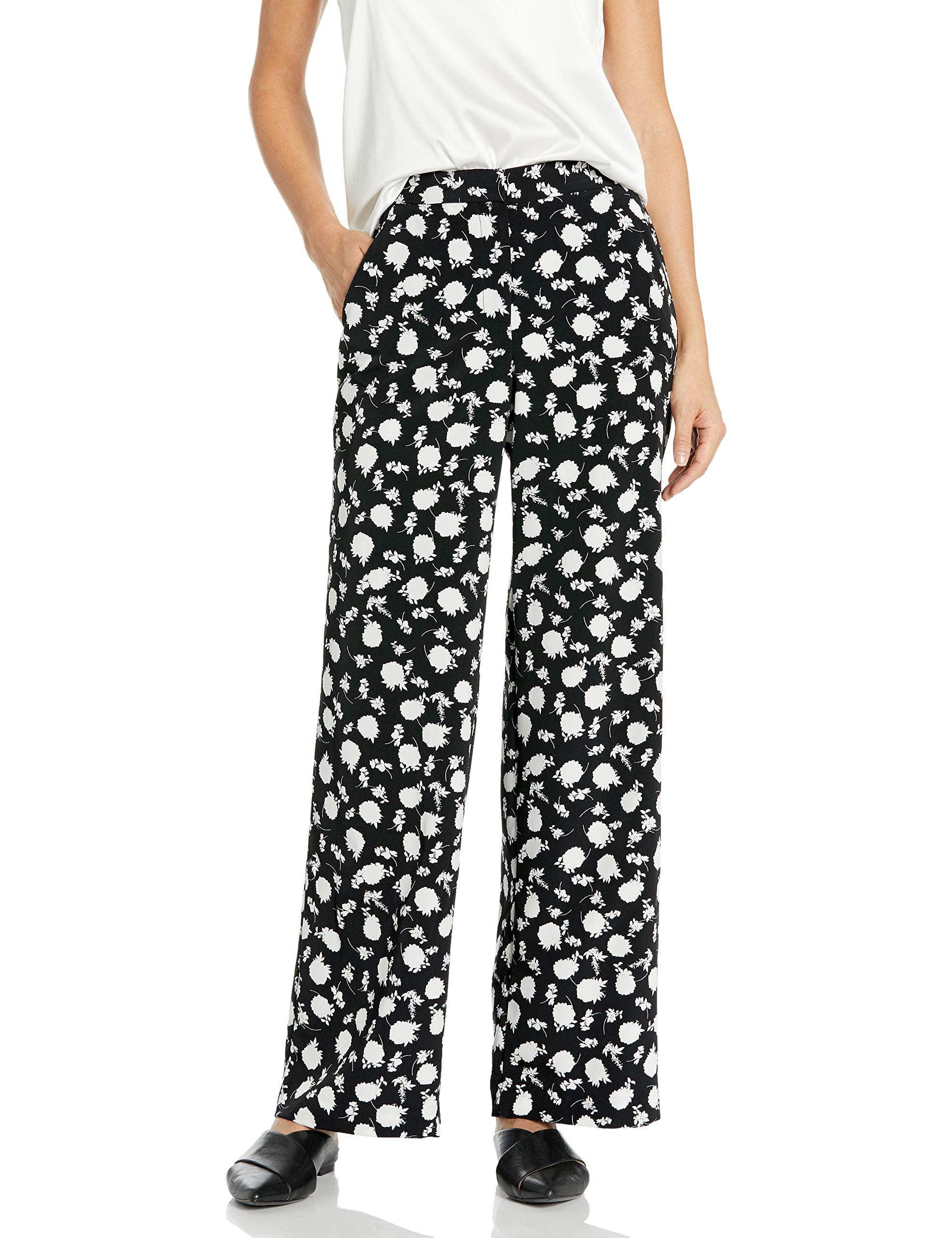 Vince Camuto Womens Floral Shadows Wide Leg Pant