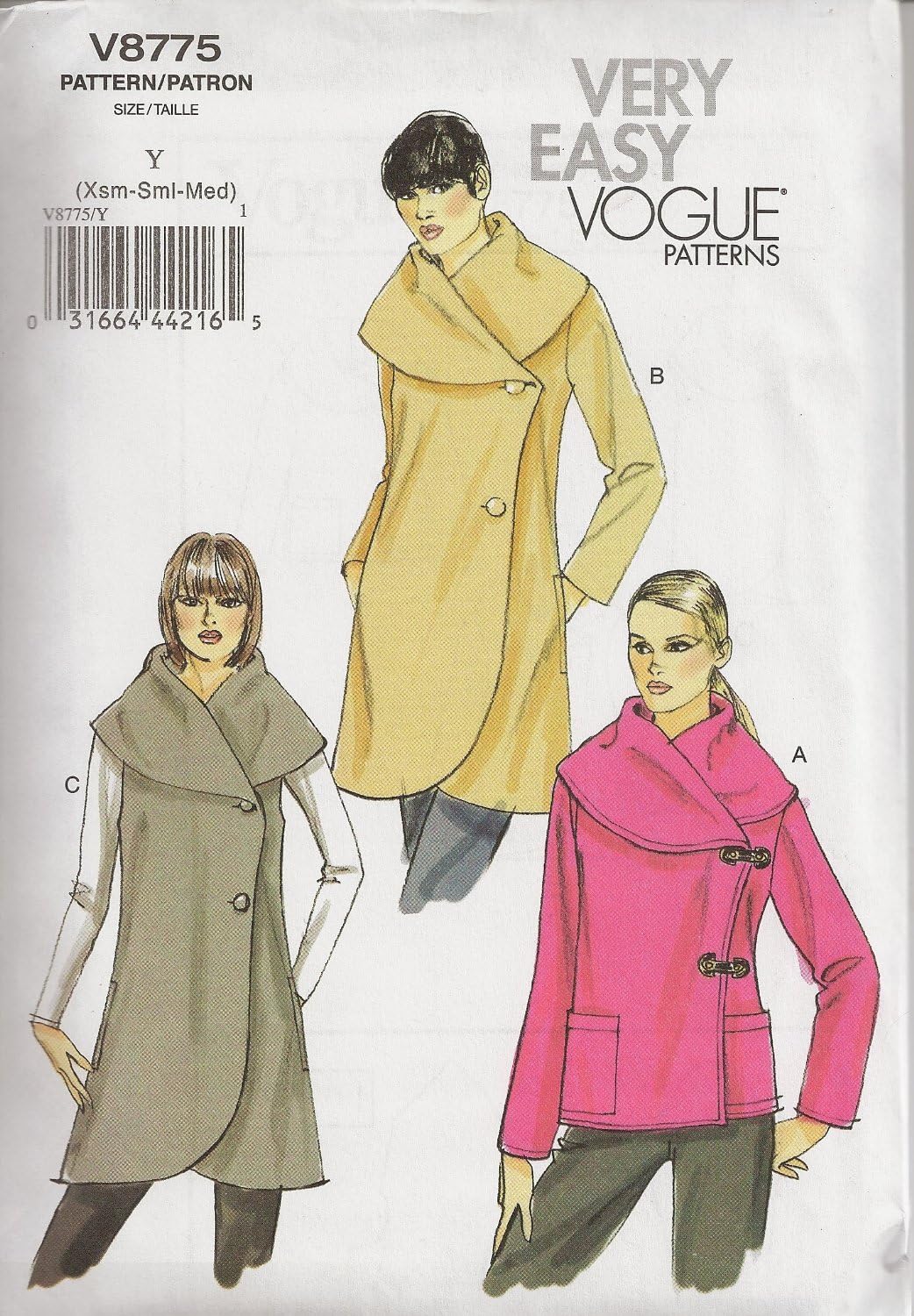 Vogue Schnittmuster Umhang - Mehrgrößen Schnitt Für Mäntel Und Capes