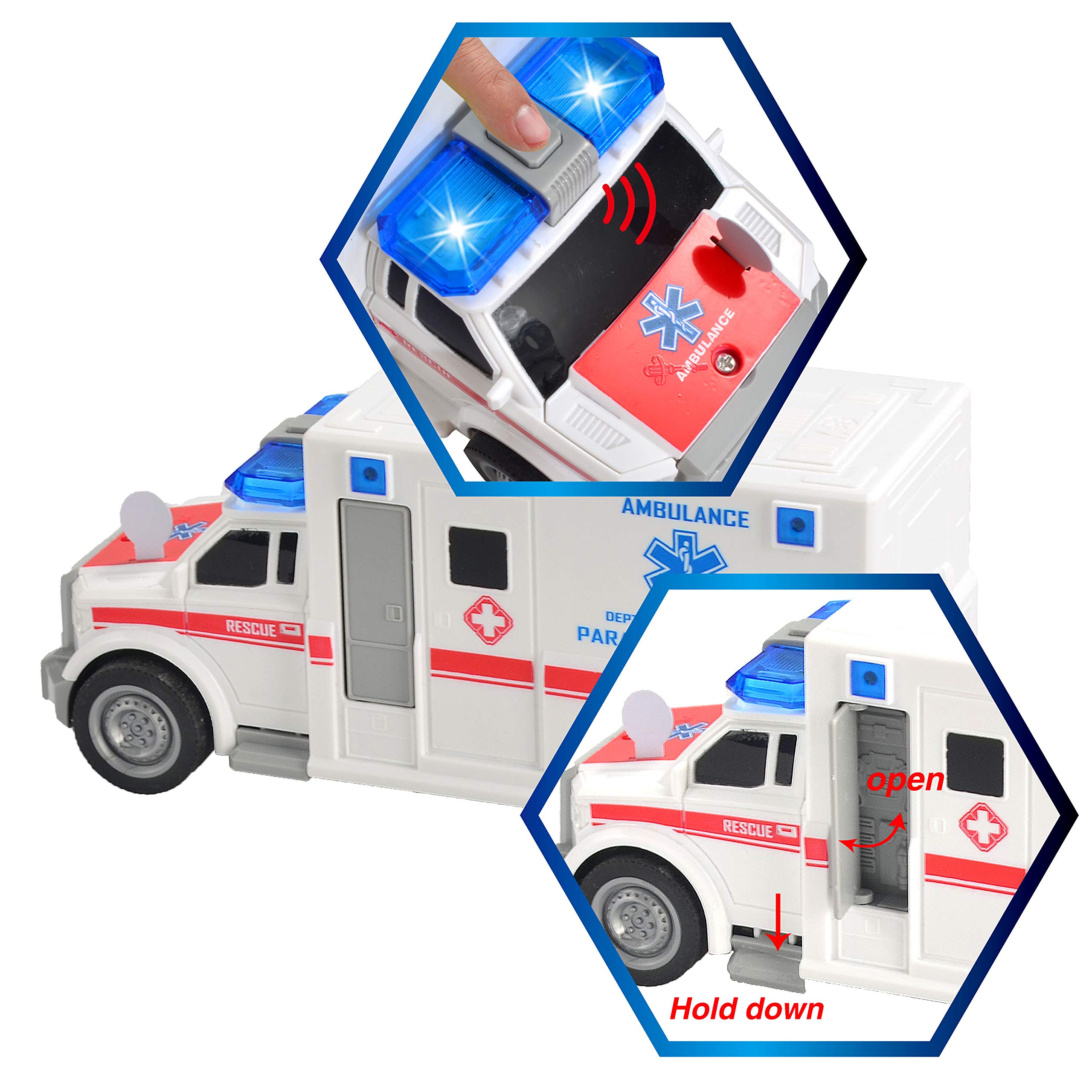 Buy JOYIN 3 Packs Emergency Vehicle Playset, Pretend Helicopter