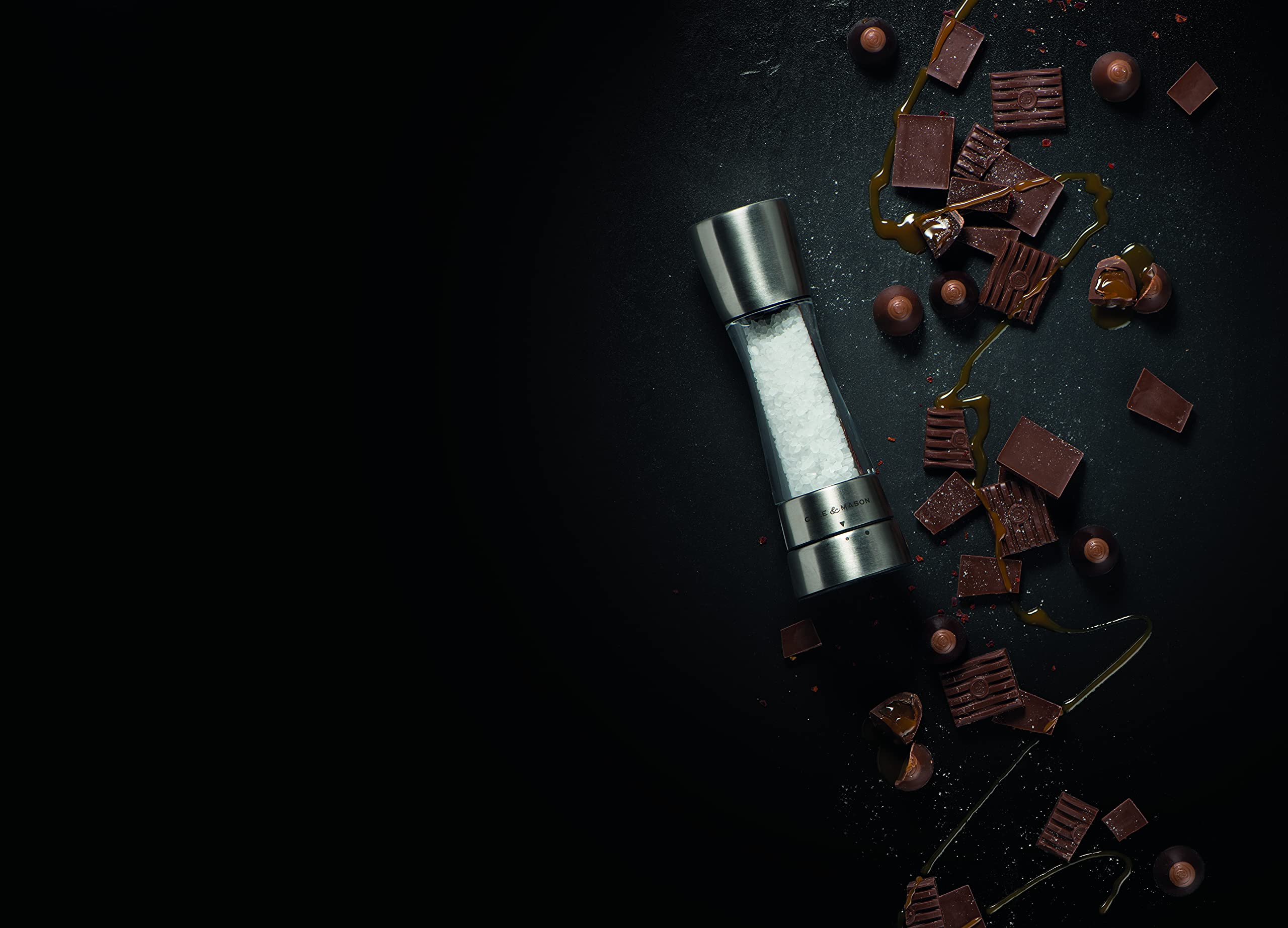 Cole & Mason H59402G Derwent Macina Sale, Gourmet Precision+ Macinatura, Acciaio inossidabile, Acrilico, 190mm, Include 1 x Mulino