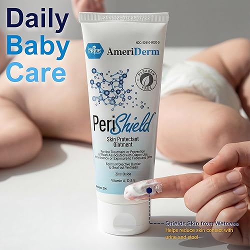Miniatura 5 de MED PRIDE Skin Protectant 3.5.oz Ungüento para la erupción del pañal, crema de óxido de zinc para bebés con vitamina A, D y E, sin parabenos, crema