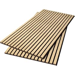 Tabiques Moviles Acusticos 2 Paneles Acústicos de Poliéster de Aislamiento Acústico, Revestimiento de Pared con Chapa de Madera Auténtica, para Pasillo, Salón, Decoración de Pared Interior (120 cm x 60 cm, Madera de Teca)