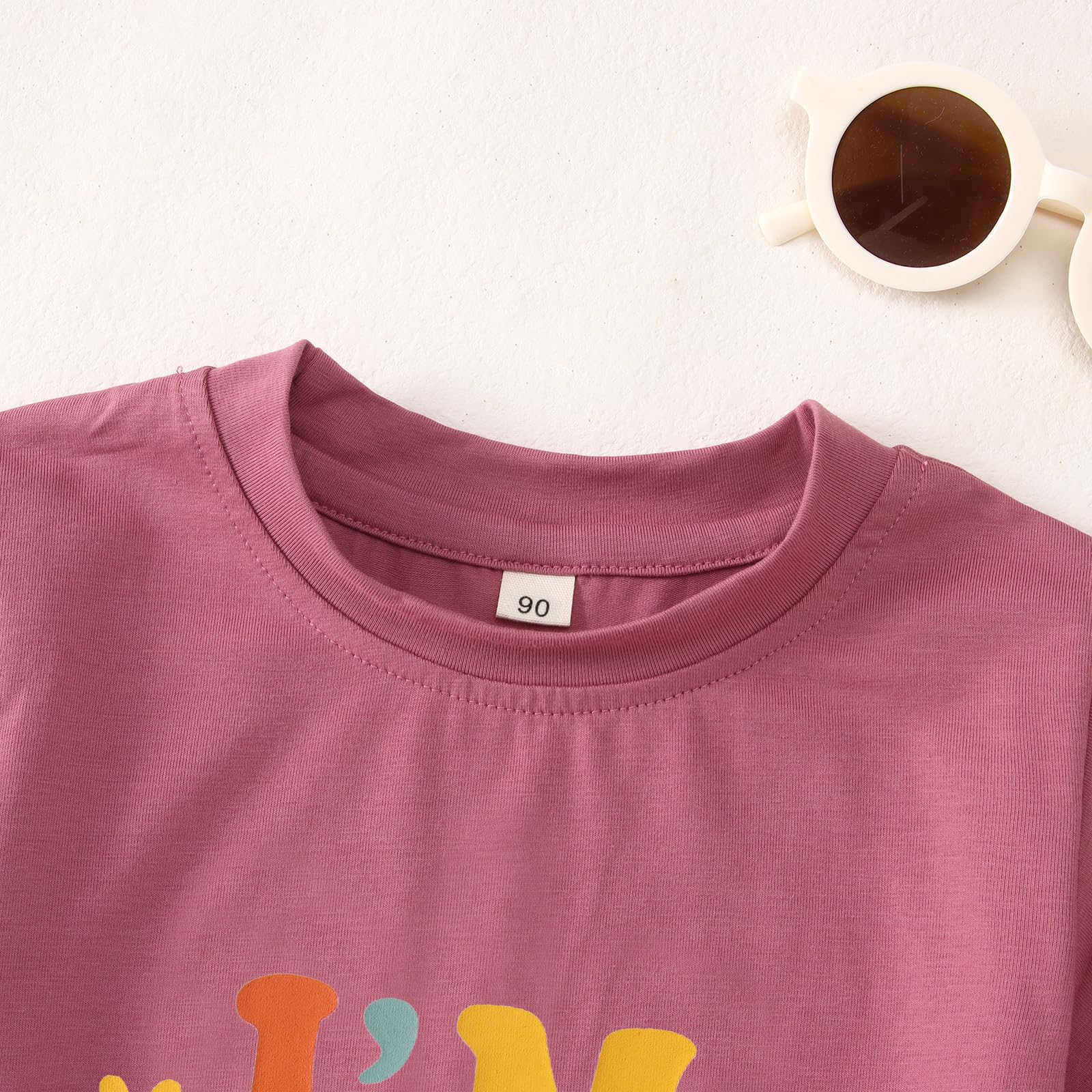 T-shirt 2ème anniversaire pour fille « I'm Two Cute » Imprimante Chemise Deuxième Anniversaire T-shirt Fête d'anniversaire Vêtements Été Manches Courtes Hauts Doux Col Rond Chemises 2 Ans Enfants