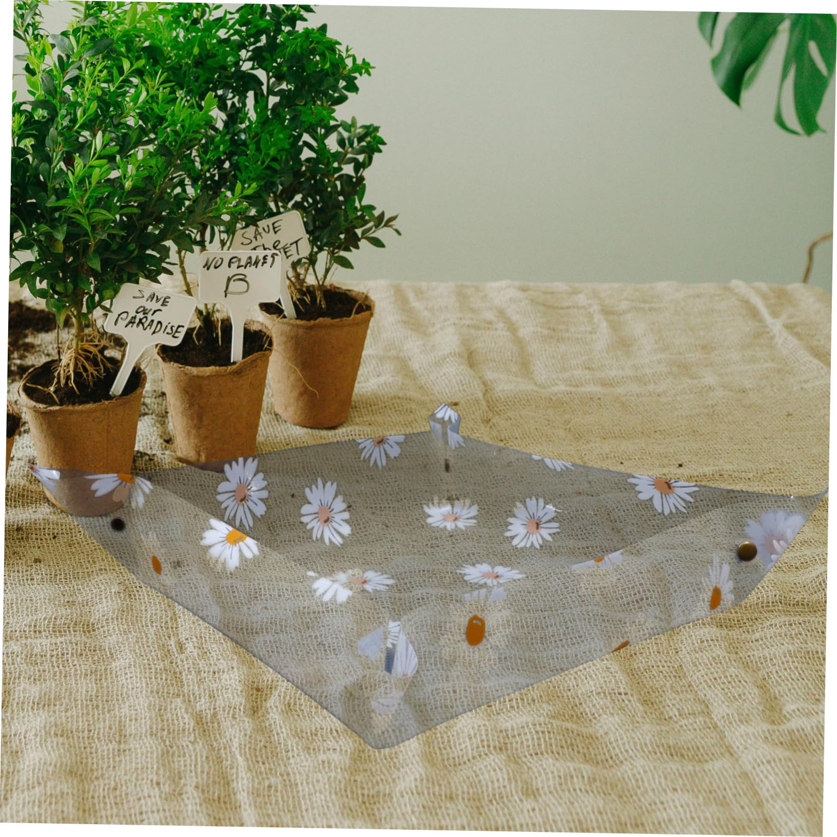 Mipcase 5 Pièces Tapis végétal Vert bac Jardinage Plantes d'intérieur Pots de Fleurs Tapis de rempotage Plateau de rempotage Plantes Vertes bâche Sol Succulent Matelas à Langer Sol Eva