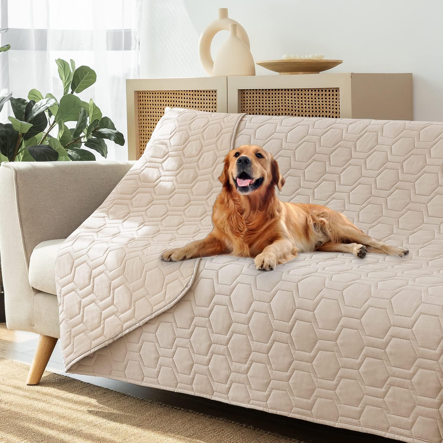 fuguitex Waterproof Reversible Dog Bed Cover Pet Blanket