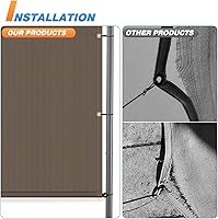 Vista 5 de TANG Toldo de Repuesto para Cubierta de Sombra de Pérgola de 10'x12', Toldo para Patio Terraza Parasol, Tela de Sombra Universal con Ojales