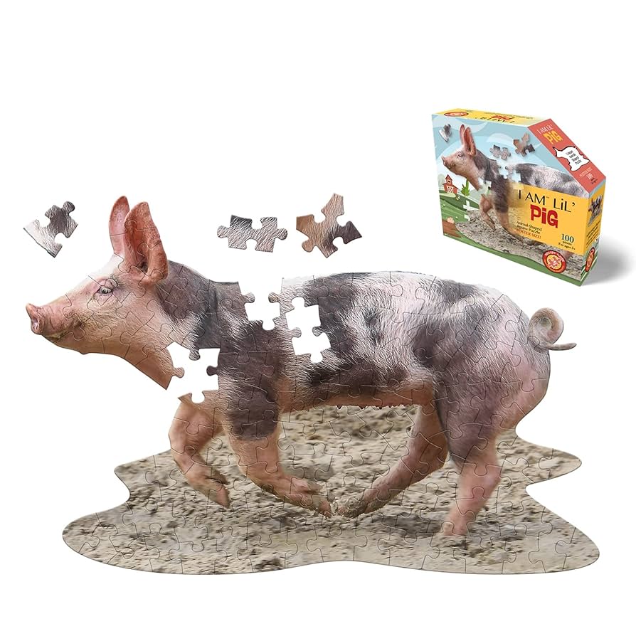 Amazon.com: Madd Capp Lil' Pig 100 Piece Jigsaw Puzzle for