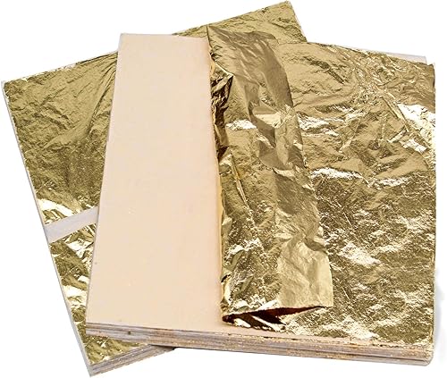 Miniatura 5 de ZOENHOU 600 hojas doradas de 5.5 x 5.5 pulgadas para artes de resina, hojas de papel de hoja dorada para hacer joyas, arte de uñas, pintura dorada,