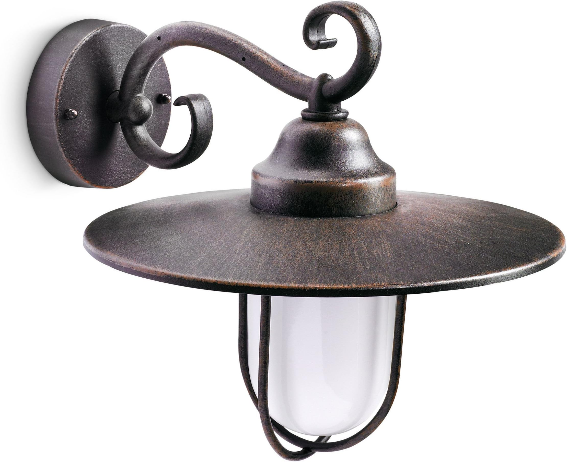 Philips myGarden Pasture Outdoor Wall Light, Rust (Includes 1 x 53 W E27 Bulb)