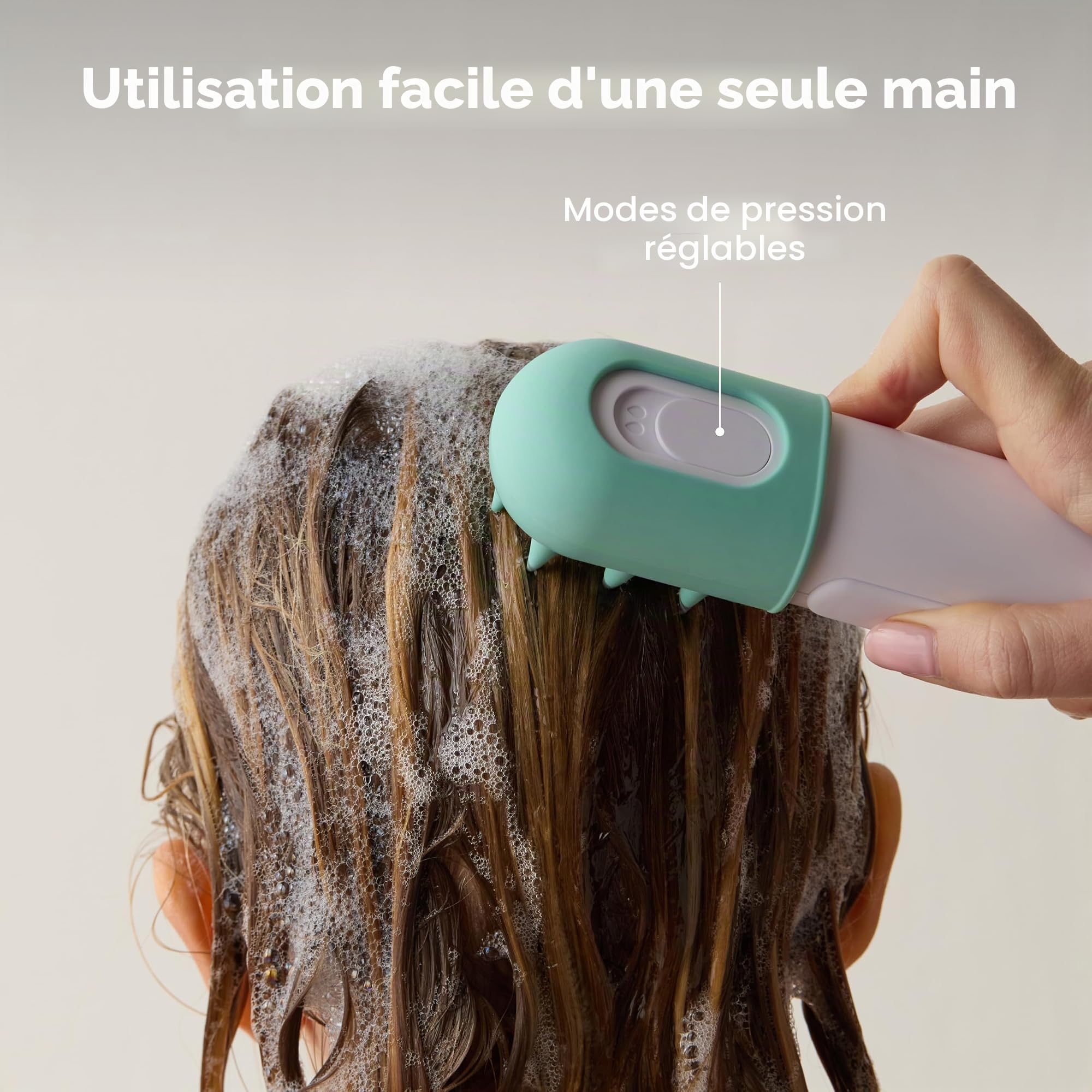 Frida Baby Control The Flow Baignoire Pulvérisateur pour baignoire de bébé, pommeau de douche pour bébé avec masseur du cuir chevelu, contrôle du débit d'eau avec 2 modes de pression