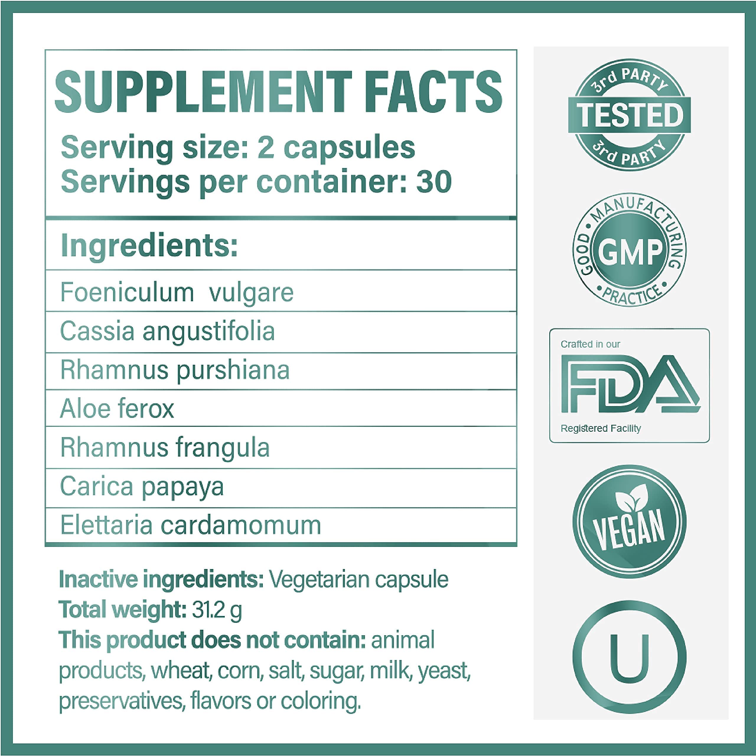 Digestic Laxative for Constipation Relief, Stool Softener 100