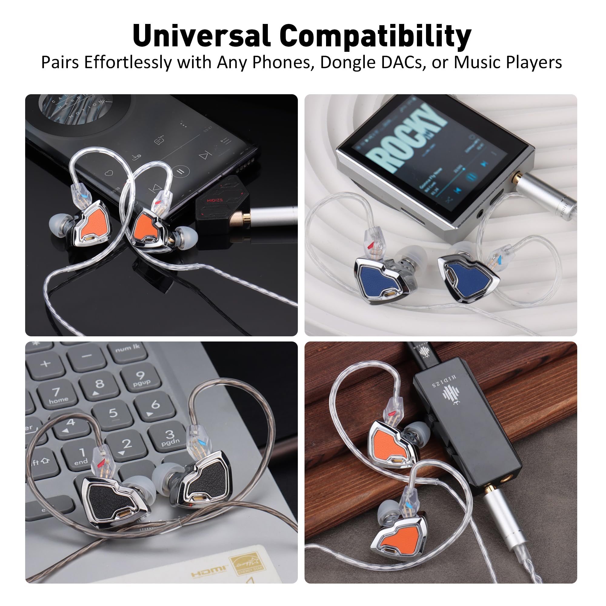 Amazon.co.jp: HIDIZS MS2 PRO イヤモニ｜亜鉛合金ボディ&人工皮革