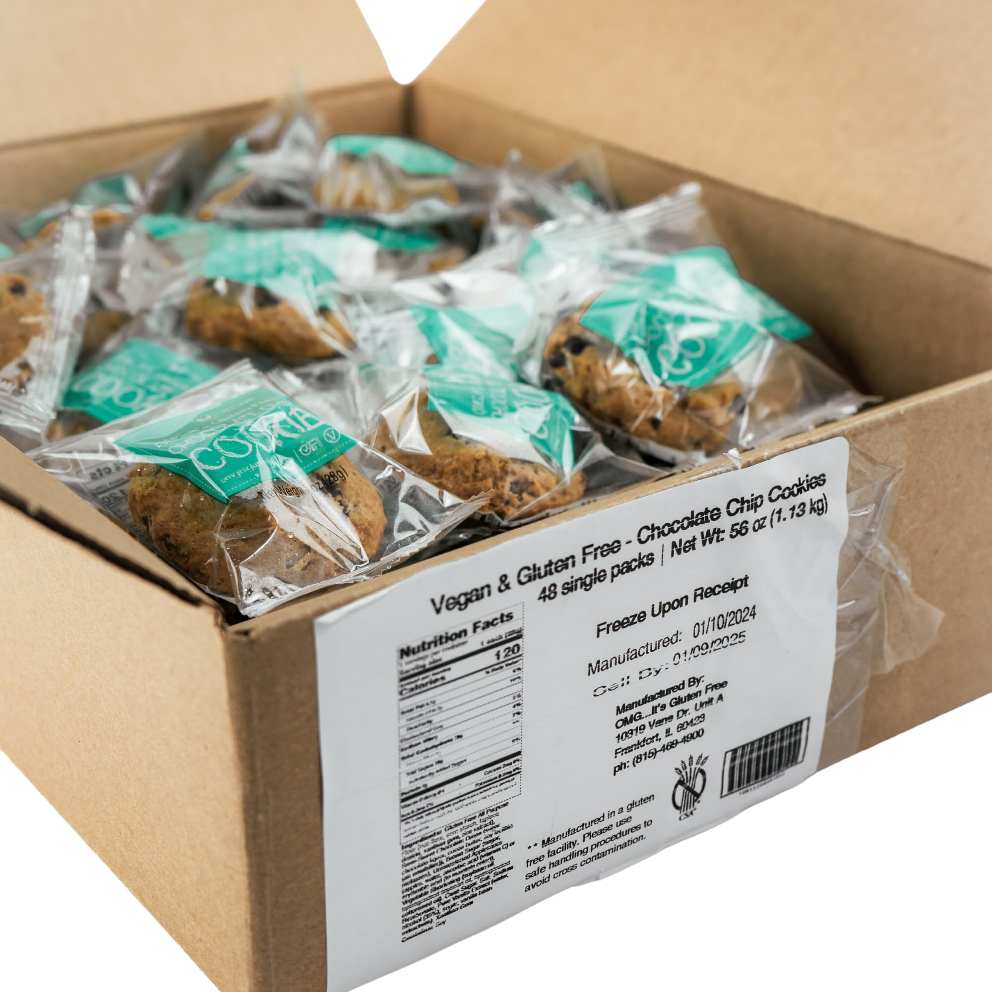 Amazon.com: OMG It's Gluten Free Vegan Chocolate Chip Cookies