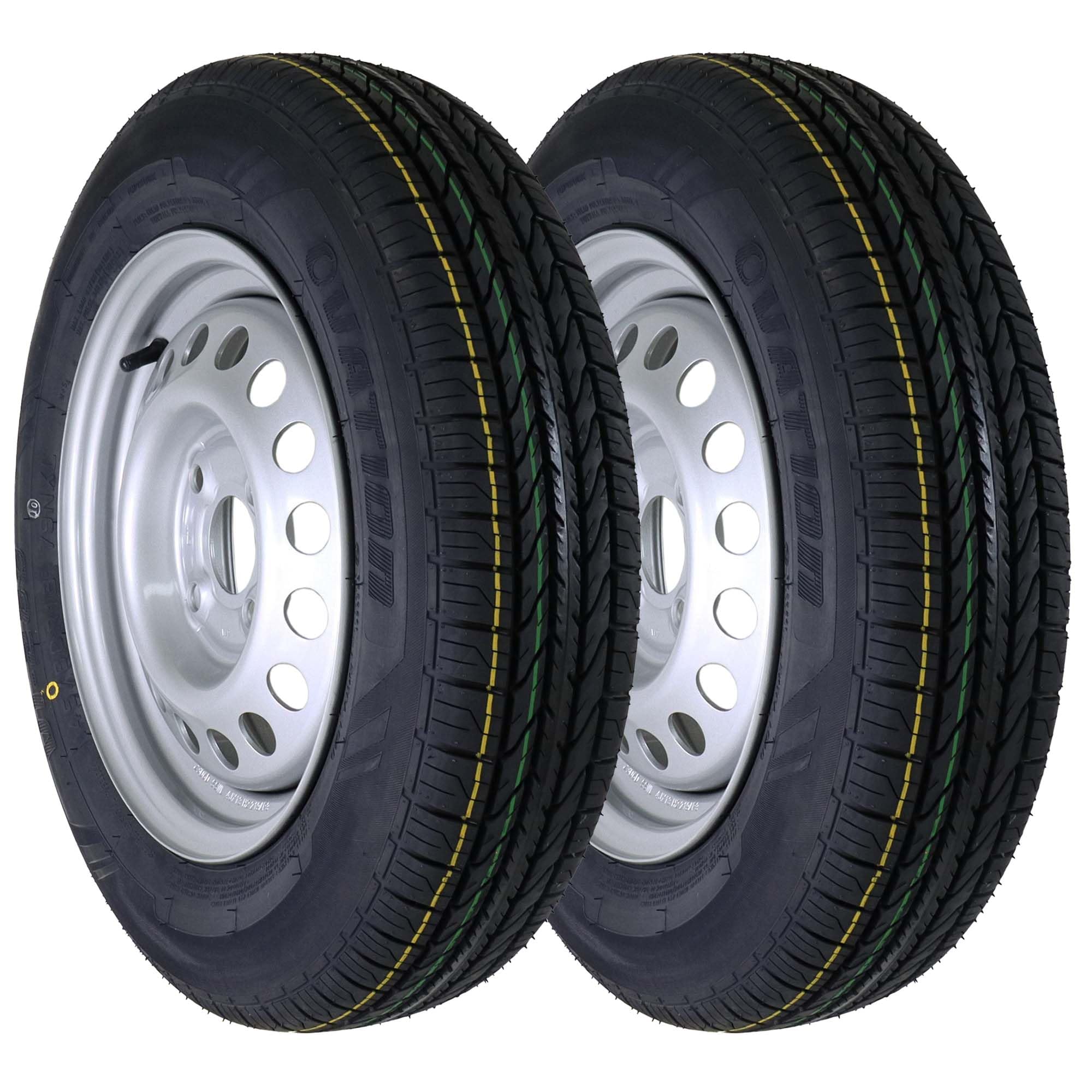 The Drive 2x Komplettrad 145/80R13 79N XL M+S für Pkw-Anhänger & Caravan – Felge 4Jx13 H2 ET30 – Lochkreis 4x100 – Tragkraft 437kg – max. 140 km/h – hochwertiges Ersatzrad