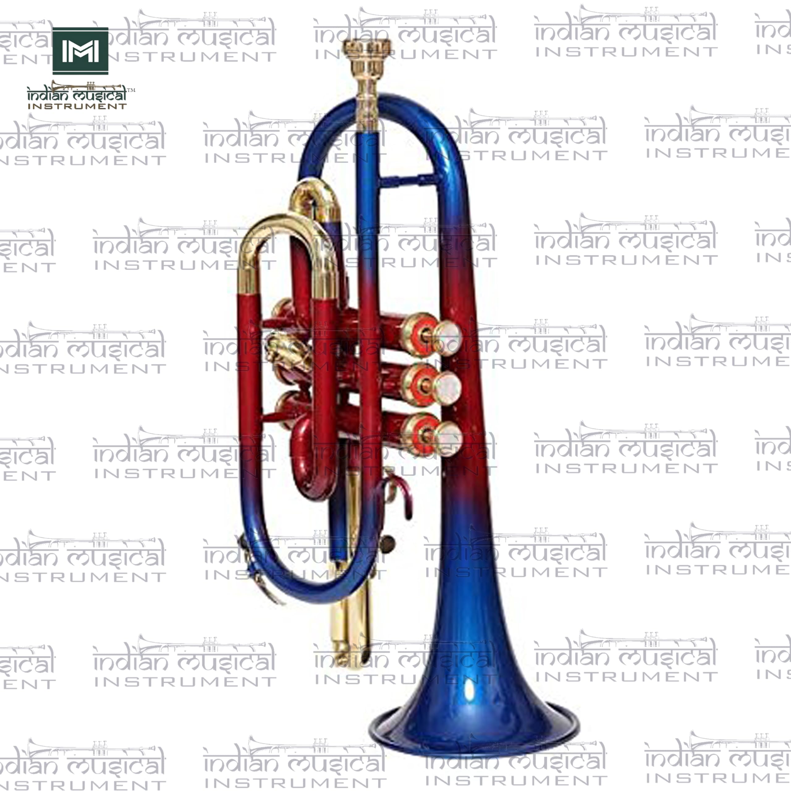 Corno Musicale Indiano 3 Valvole In Ottone - Passo BB, Con Bocchino E Custodia, Per Orchestre E Band - Foto 8