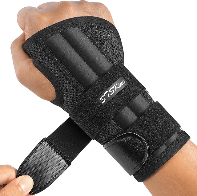 HeyBrace Wrist Brace with Splints for Hand Carpal Tunnel, Adjustable Day Night Wrist Brace for Men Women, Brace Wrist for Arthritis, Tendonitis, Sprain, Sports Protection