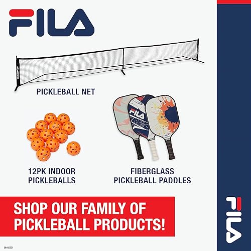 Miniatura 7 de FILA Accessories Juego de 2 palas de pickleball - Incluye 2 raquetas de pickleball, 2 pelotas de pickleball para exteriores, raqueta de pickleball