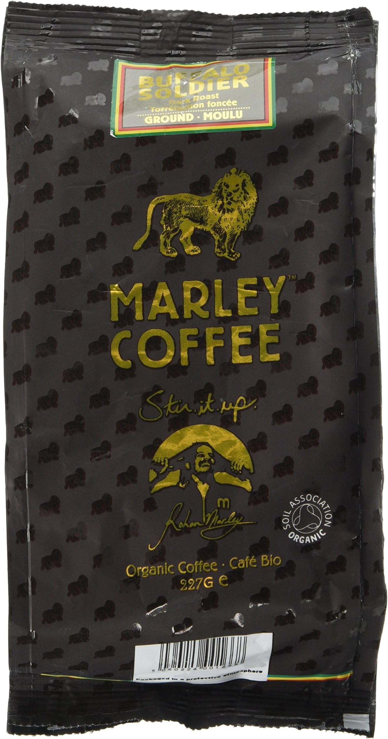 Marley Coffee Organic Buffalo Soldier Dark Roast Ground Coffee Bag 227g