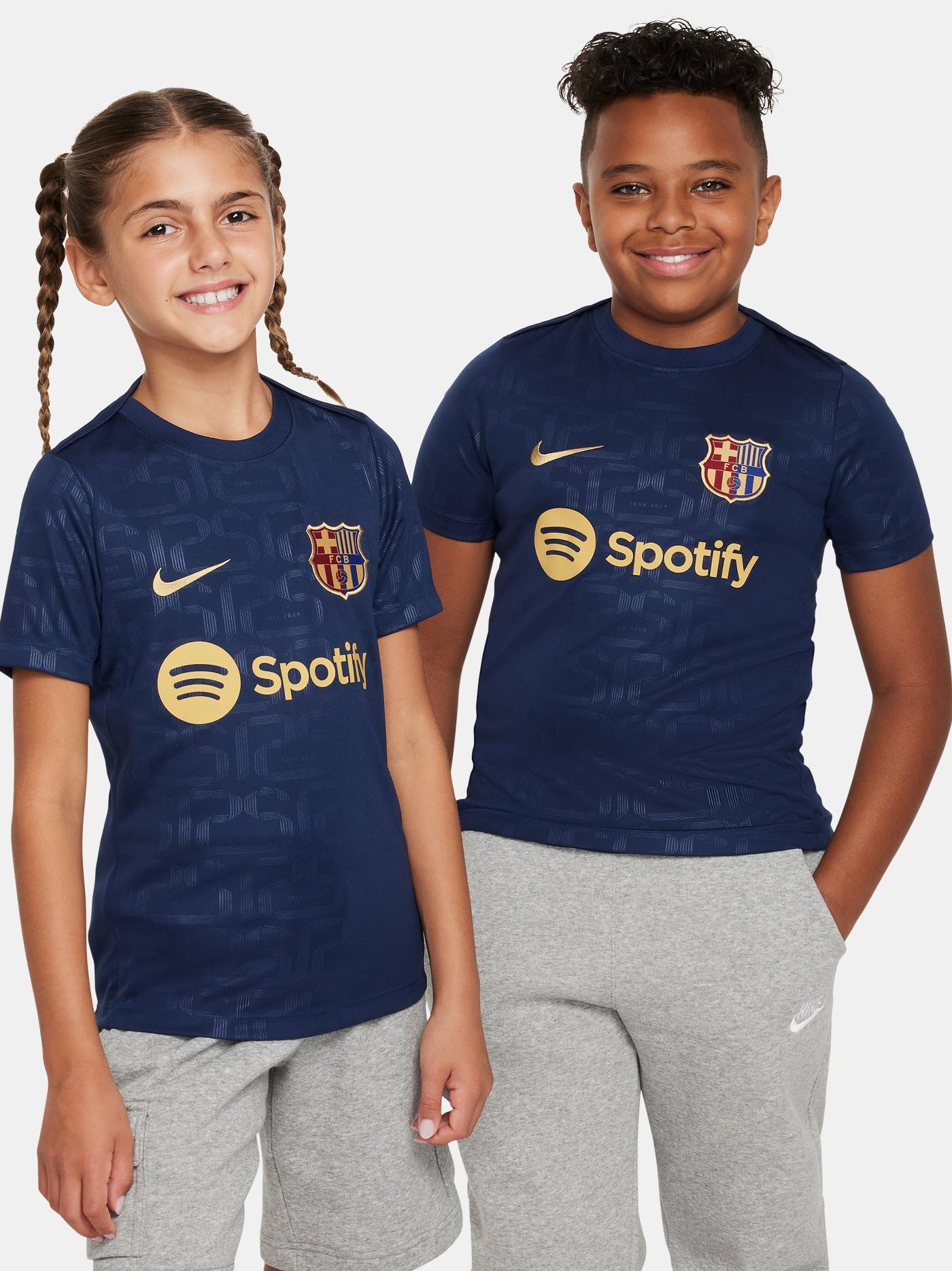 NIKE Top Uniseks - dzieci Fc Barcelona Kinder Dri-fit Academypro Short-sleeve Top K Homepm