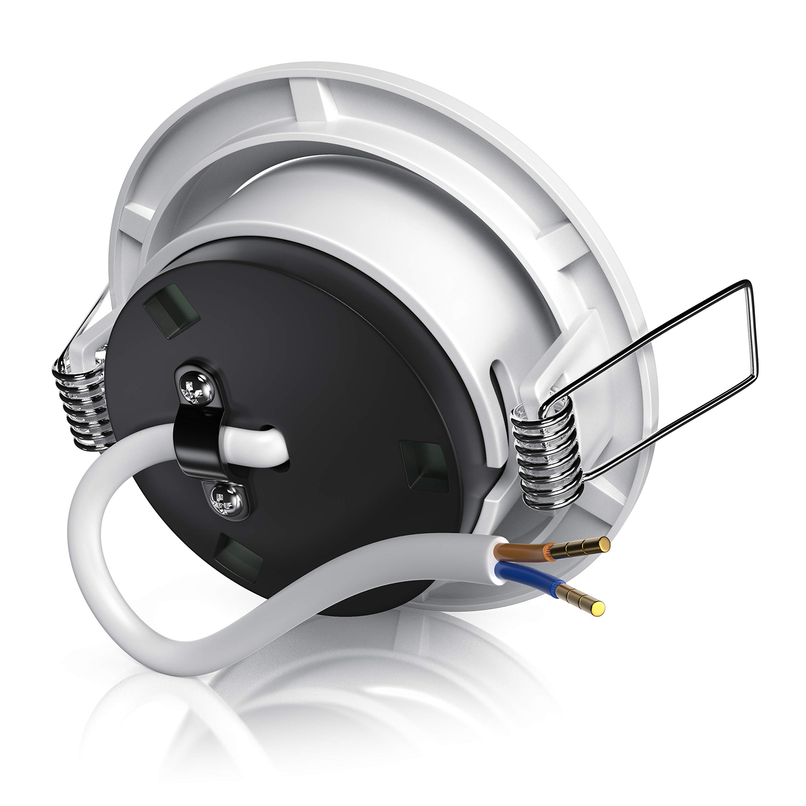 Brandson - 12x LED Deckenspot dimmbar Einbaustrahler schwenkbar - Ultra Flache Spots Einbauleuchte - Einbauspot Deckenstrahler - Abstrahlwinkel 120 Grad - 230V - weiß