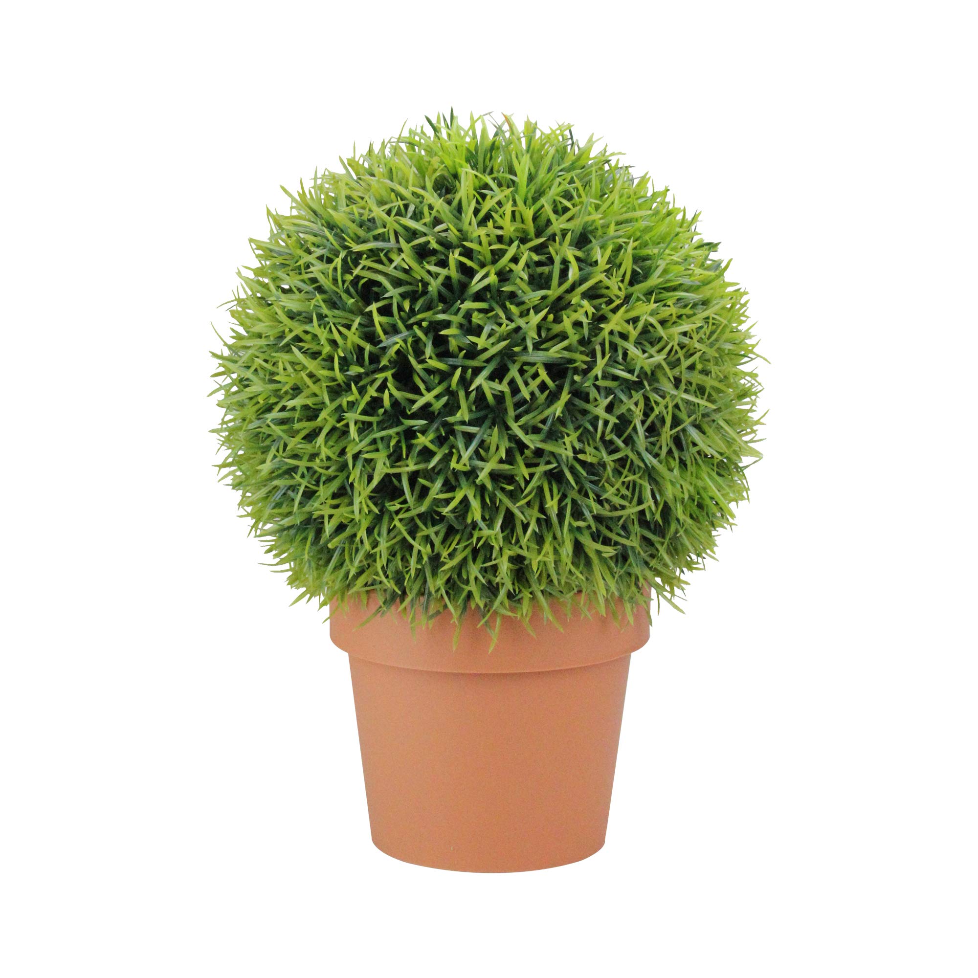 Northlight Potted Two-Tone Artificial Pine Ball Topiary Plant, 18