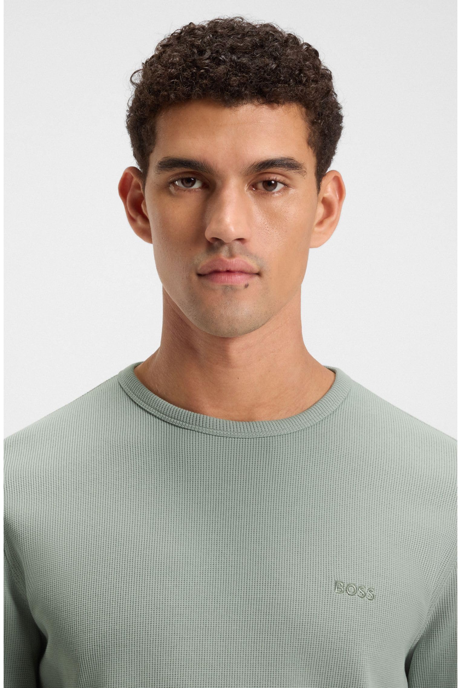 BOSS Herren Tempesto T-Shirt aus Baumwoll-Mix mit Waffelstruktur
