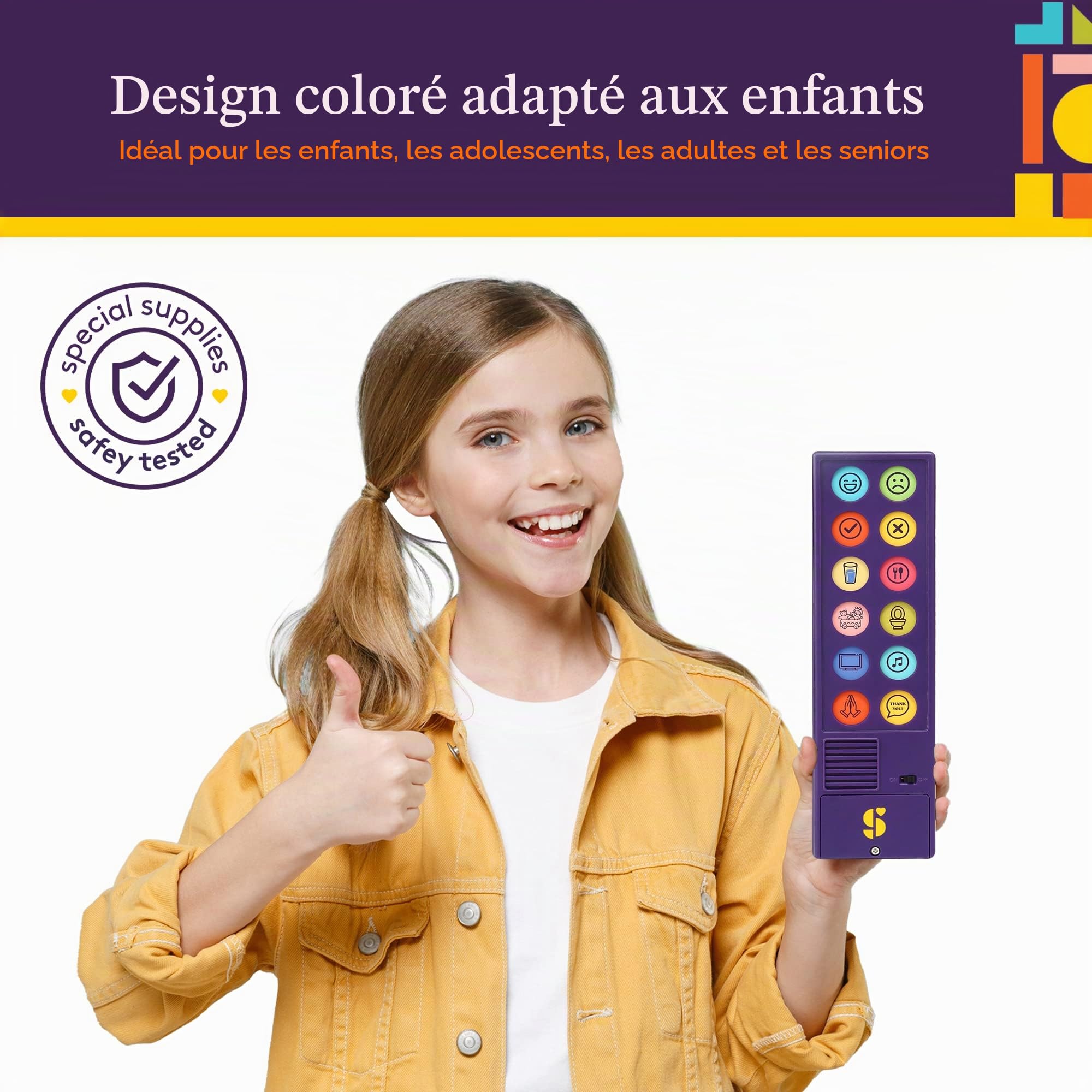 Special Supplies Appareil de communication AAC pour orthophonie, Talker Buddy Appareil de communication pour enfants et adultes non verbaux, aide à la parole pour l'autisme à la maison, à l'école