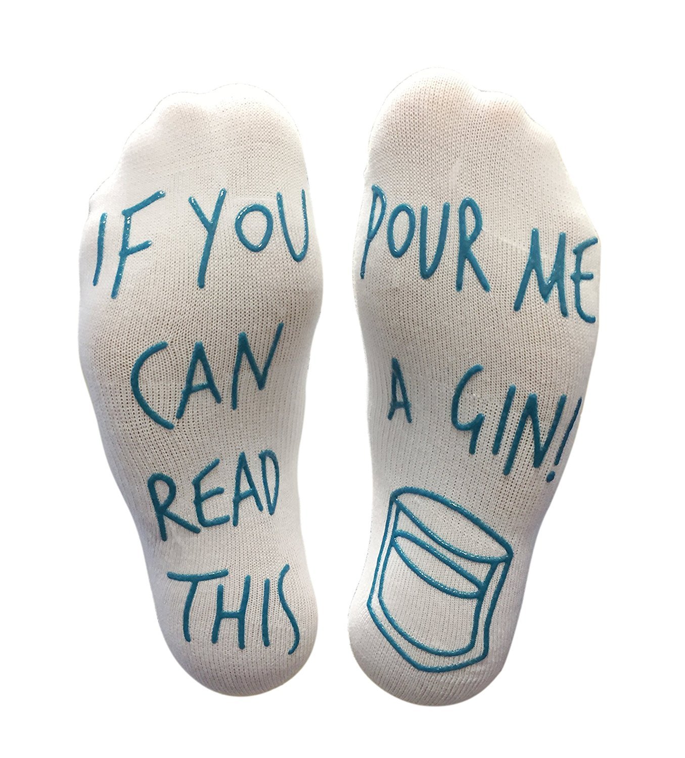 'If You Can Read This Pour Me A Gin' Funny Socks - Perfect Joke Novelty Gift For Men & Women