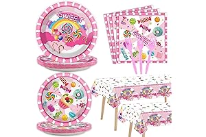 Enticing 98-Piece Candyland Party Decorations Set