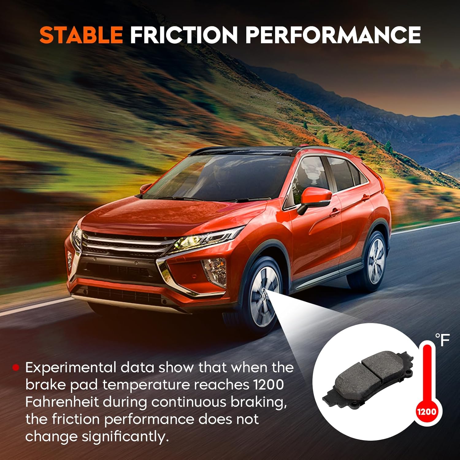 Rear Ceramic Brake Pads Set for Toyota Highlander 14-19, Sienna 11-20, Prius V 12-17, Mirai 16-19, for Lexus RX350, RX450h, IS350, GS350, GS450h 4PCS