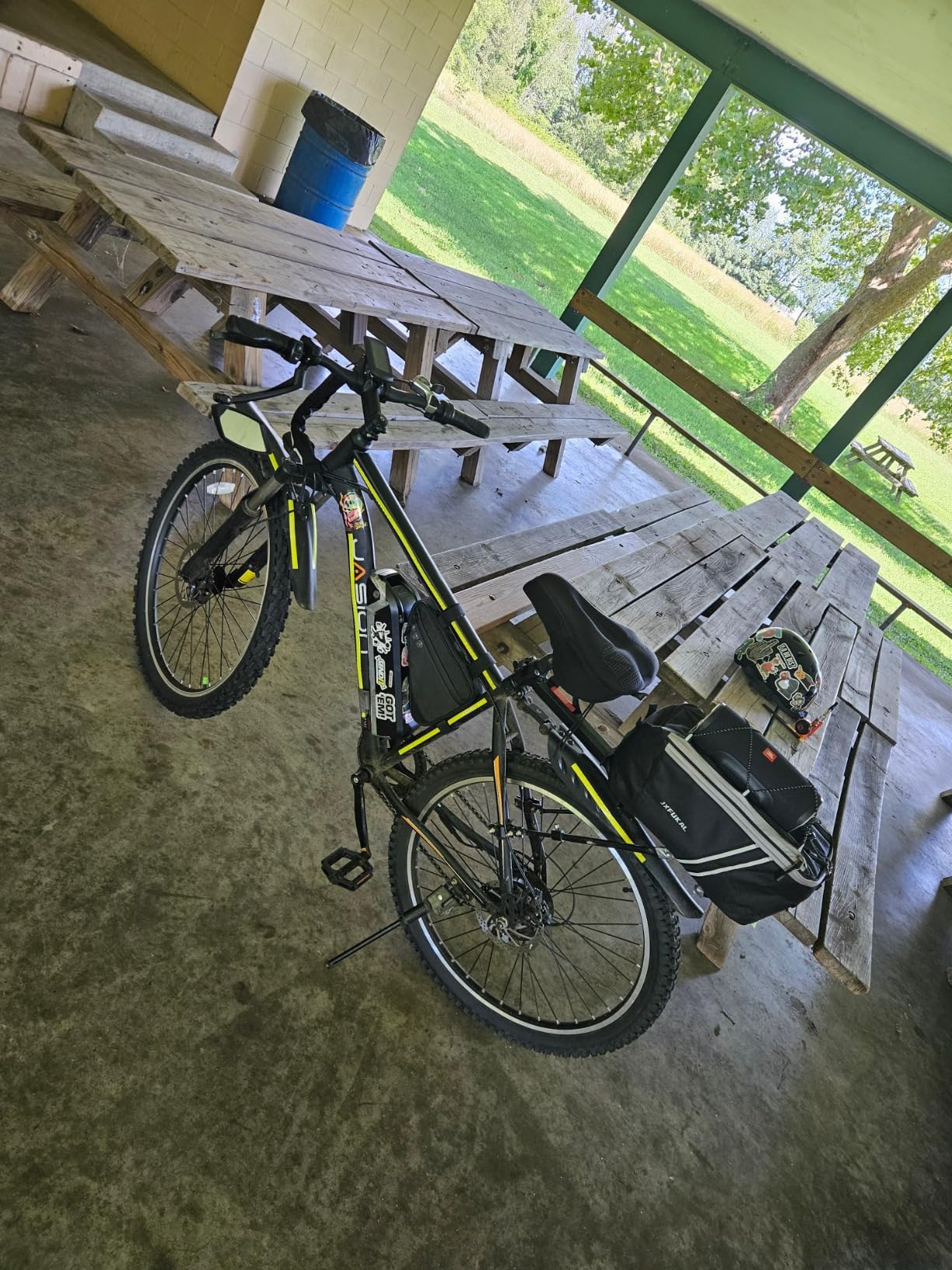 Jasion EB5 Electric Bike for Adults with Peak 500W Brushless Motor, 40Miles 20MPH Commuting Electric Mountain Bike with 360Wh Removable Battery, 7-Speed, 26" Tires and Front Fork Suspension photo review