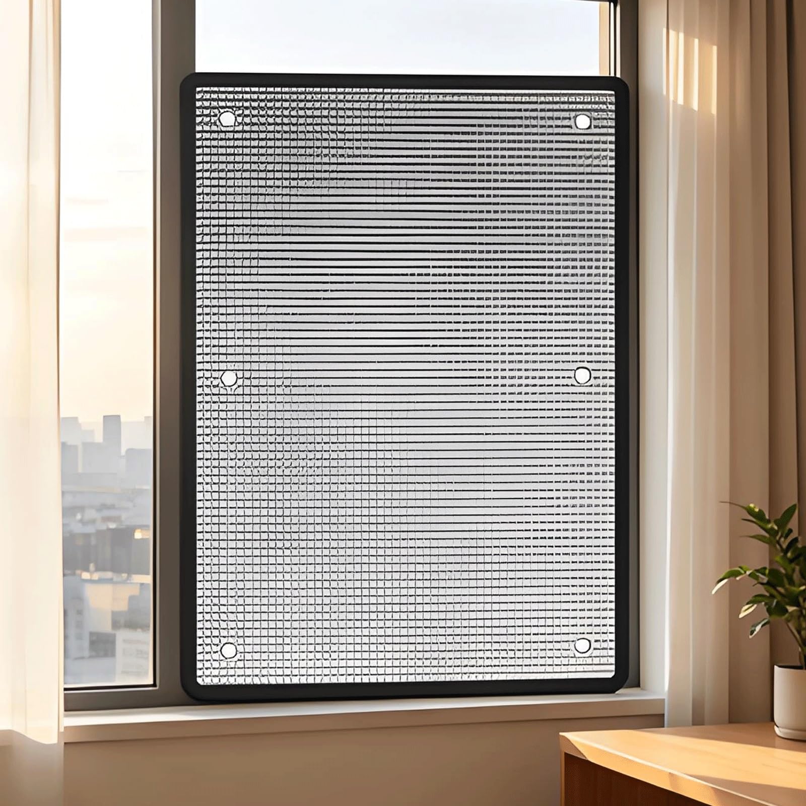 Aluminum foil blackout window film, detachable sunscreen film, UV protection/privacy protection/support for repeated use(70x130cm)