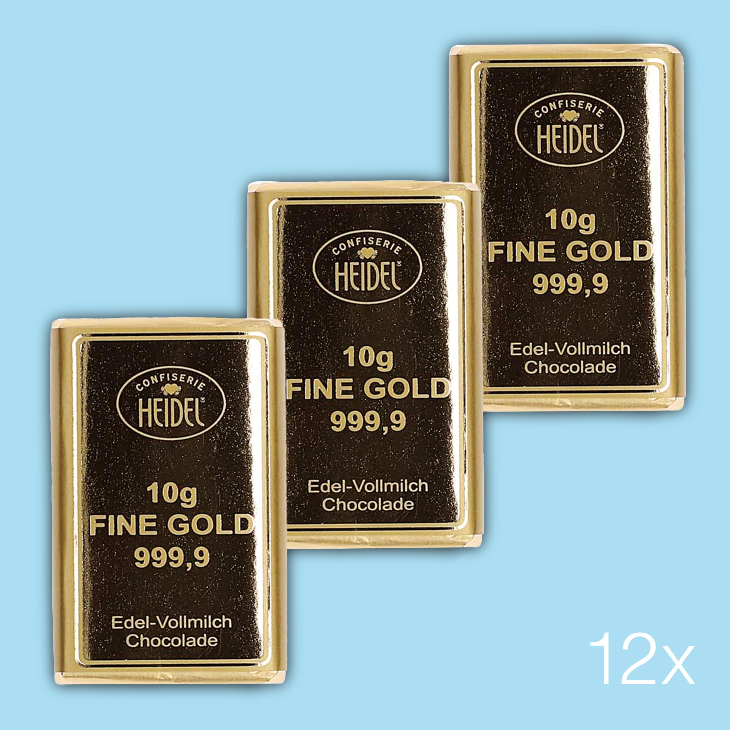 Confiserie Heidel Grande mallette Gold Lait entier noble, 1 paquet (1 x 120 g)