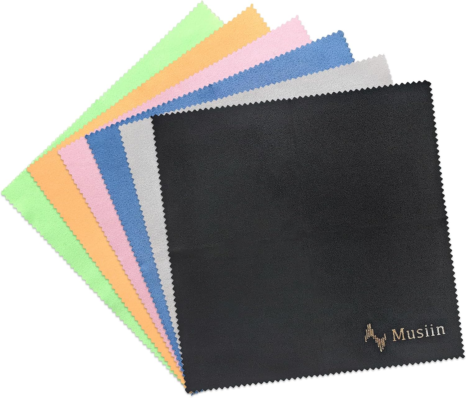 Musiin Original Guitar Cleaning Cloth, Custom Soft Microfiber(6 Packs)