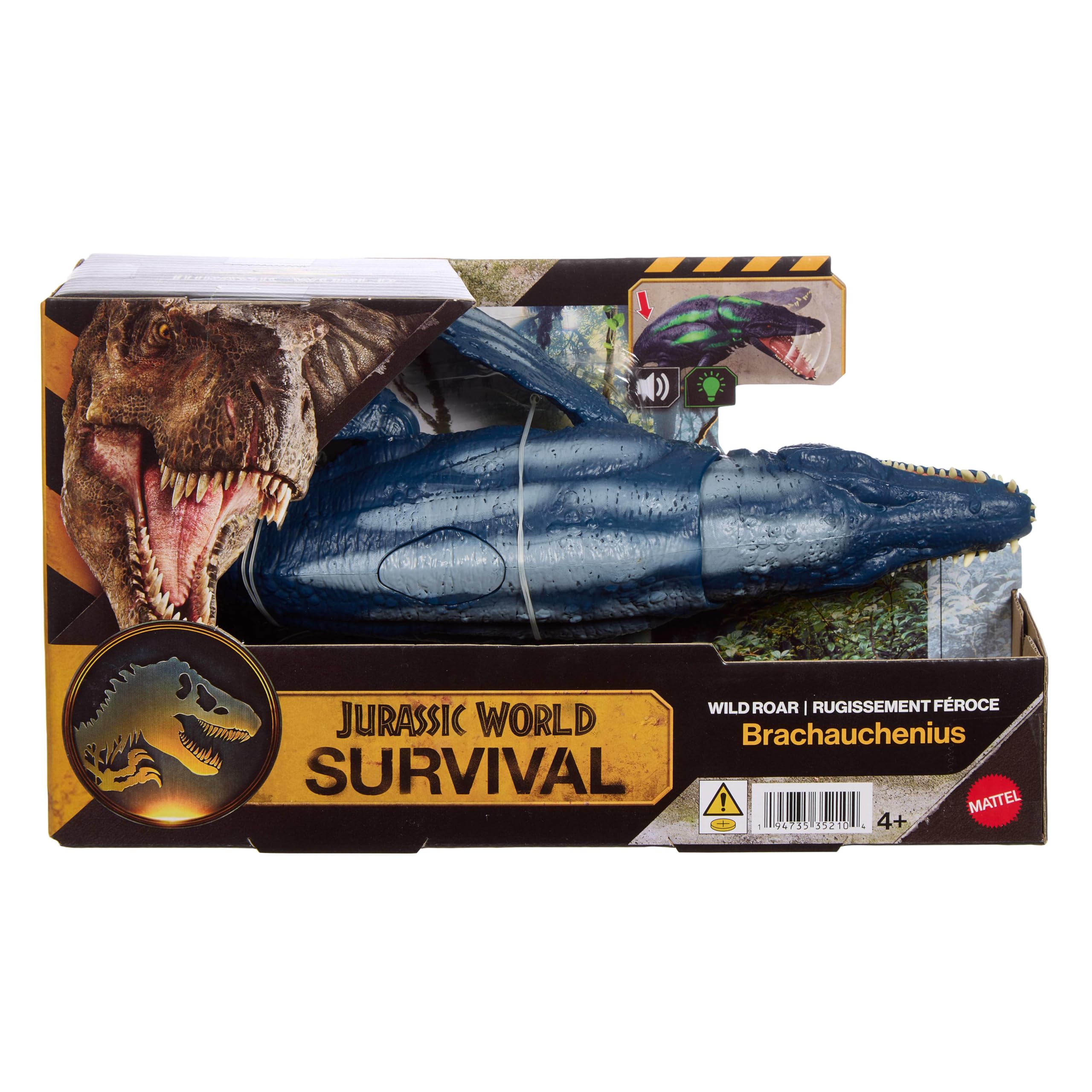 Mattel Jurassic World Figurine de Dinosaure Rugissement Féroce avec Mouvement de mâchoire, Attaque multidirectionnelle et Effets sonores (Les espèces Peuvent Varier), JKL79