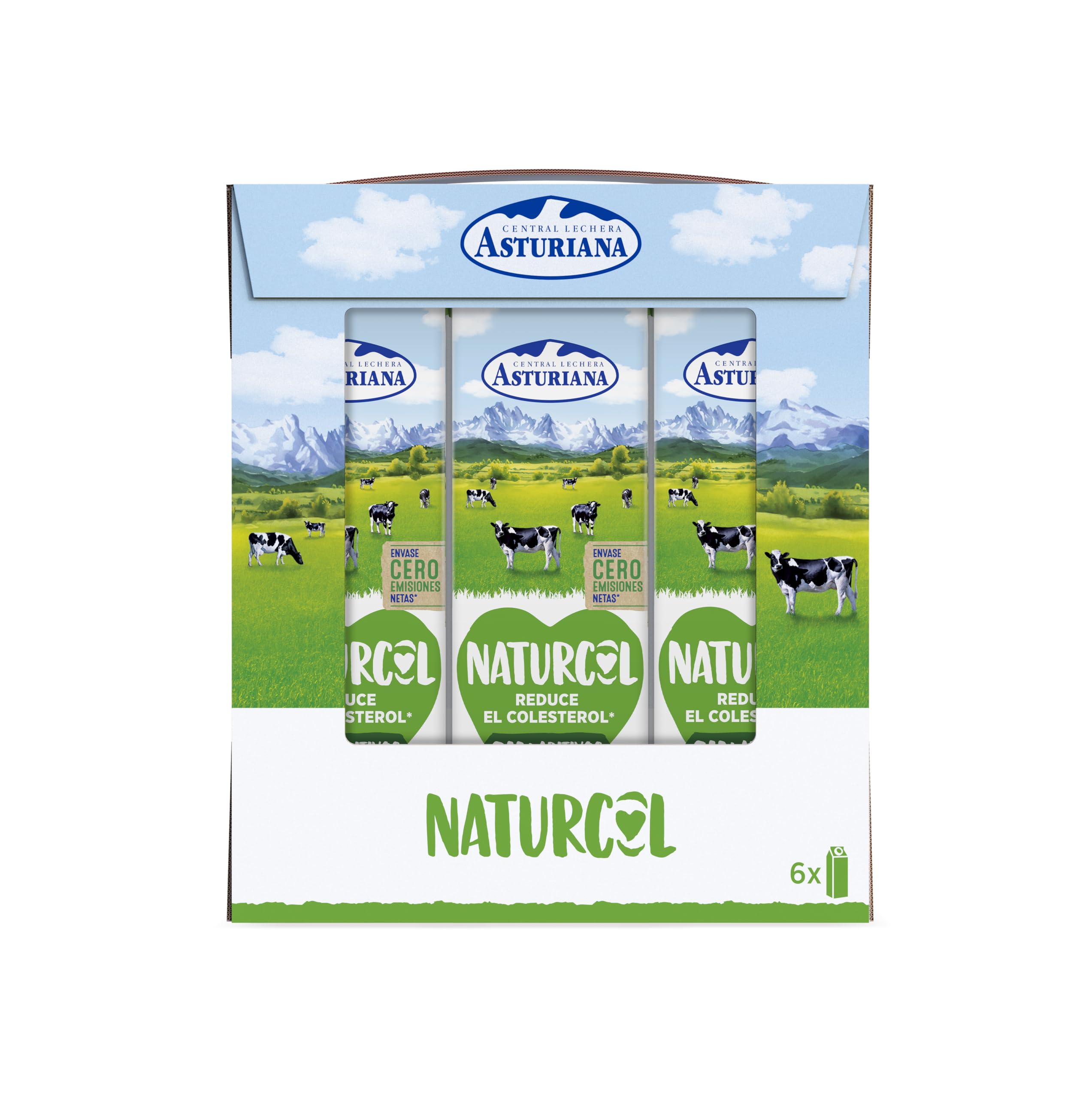 Central Lechera Asturiana Leche Naturcol 6 x 1000 ml