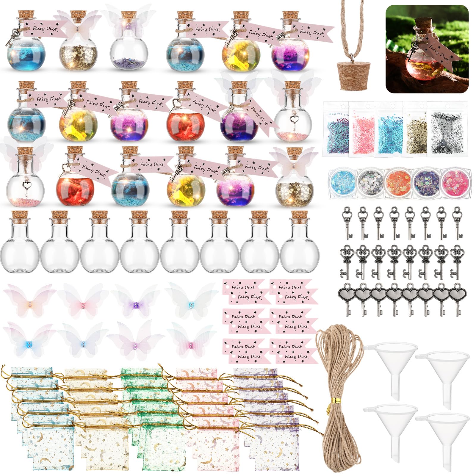 Amazon.com: Jinei 174 Pieces Fairy Magic Potions Kit with 24