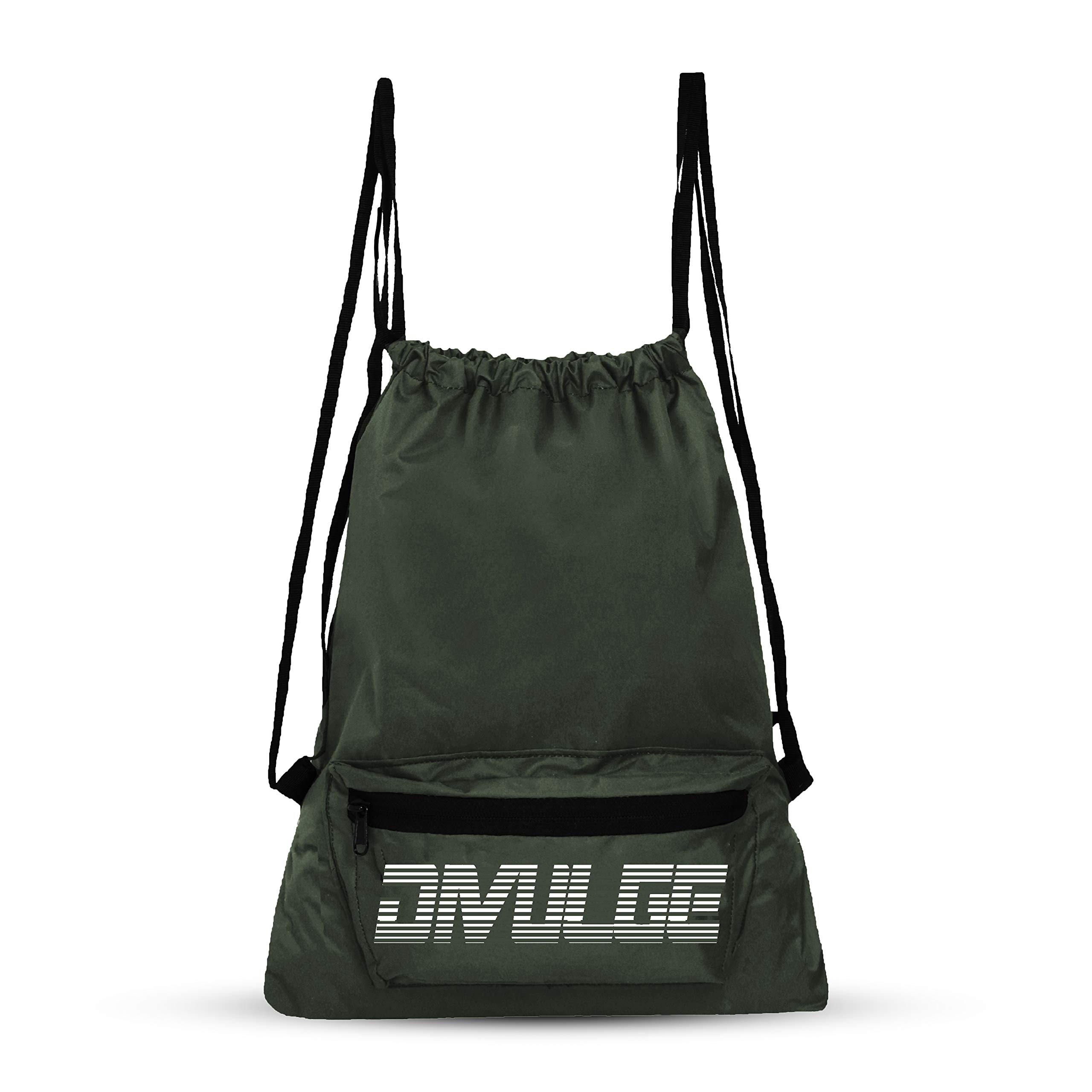 thunder 18 liters polyester drawstring bag, daypack, gym bag, sports bag, yoga rucksack backpack with zip pocket