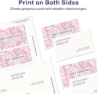 Vista 8 de Tarjetas de empresa, de Avery, bordes lisos, imprimibles, para impresoras de inyección, color blanco mate, Blanco