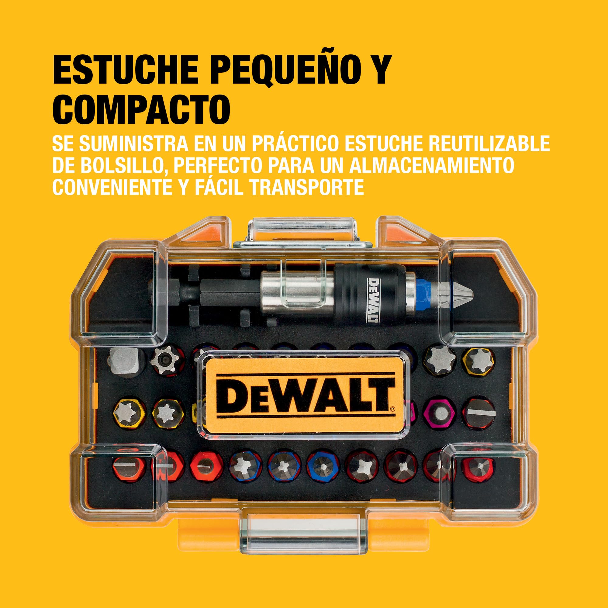 DEWALT - Juego de atornilladores de alto rendimiento en Tough Case 25mm (32piezas), DT7969-QZ