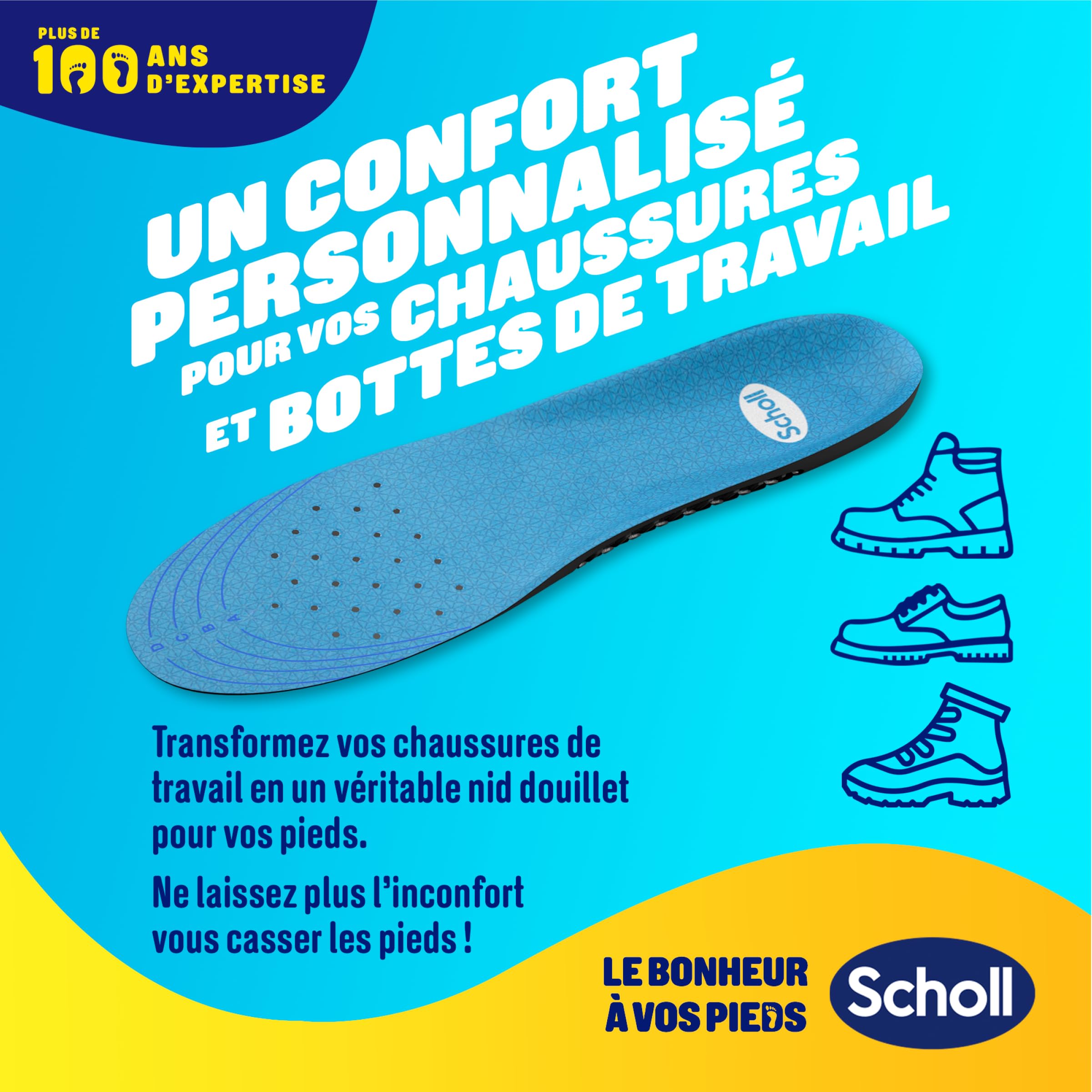 Scholl Wkładki GelActiv Professional - Damskie buty robocze - Dla długotrwałego komfortu z amortyzacją wstrząsów i wzmocnioną amortyzacją dzięki technologii GelWave - Rozmiar 35,5 do 40,5