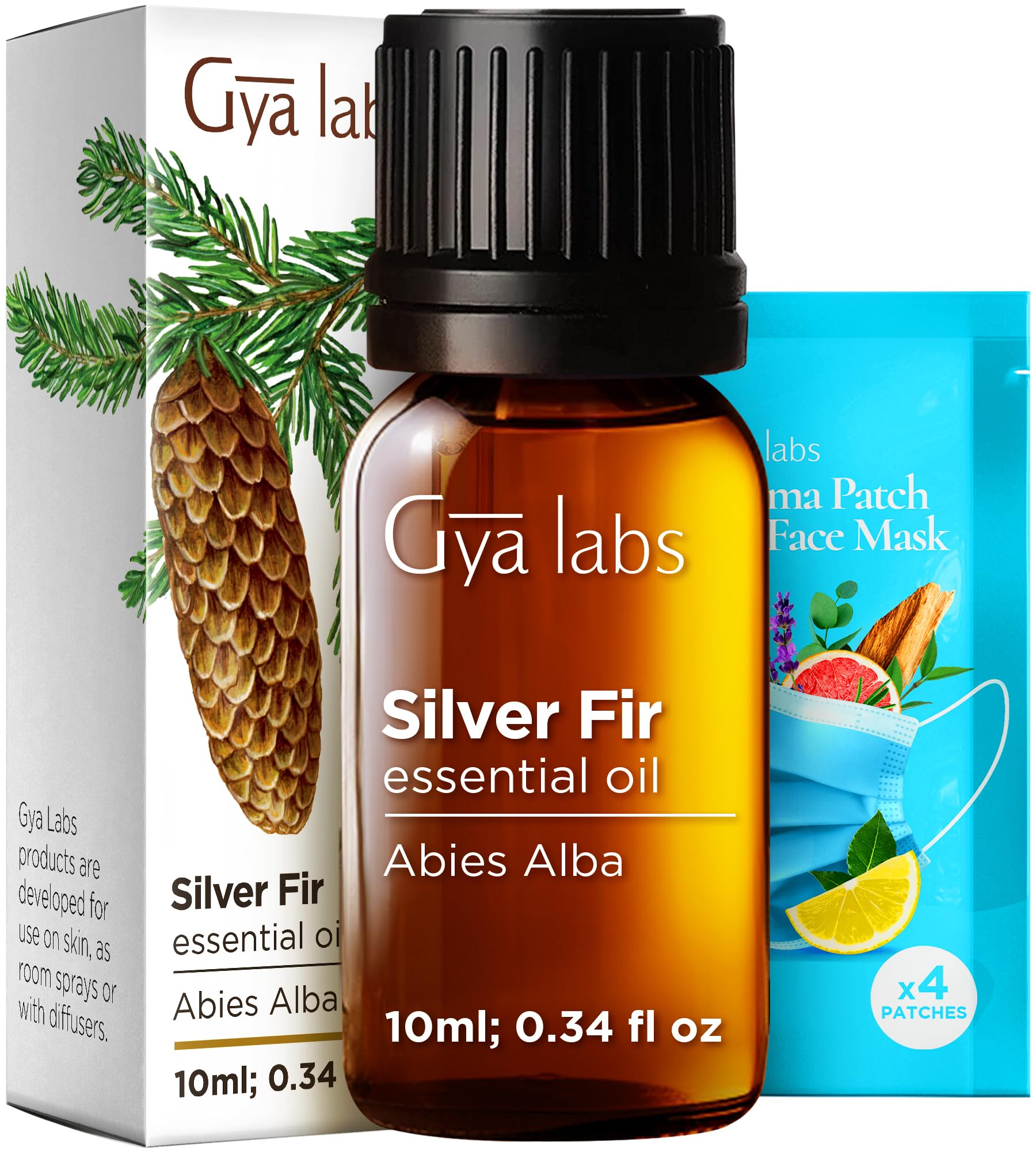 Silver Fir Essential Oil for Skin, Hair &amp; Diffuser - 0.34 Fl Oz