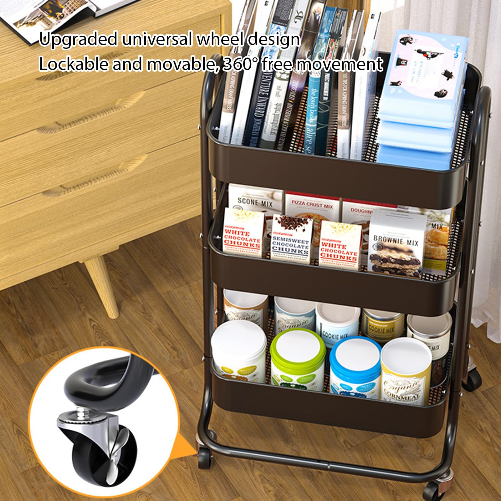 Organizador de Carrito de Manualidades, Ruedas, Carrito de Manualidades